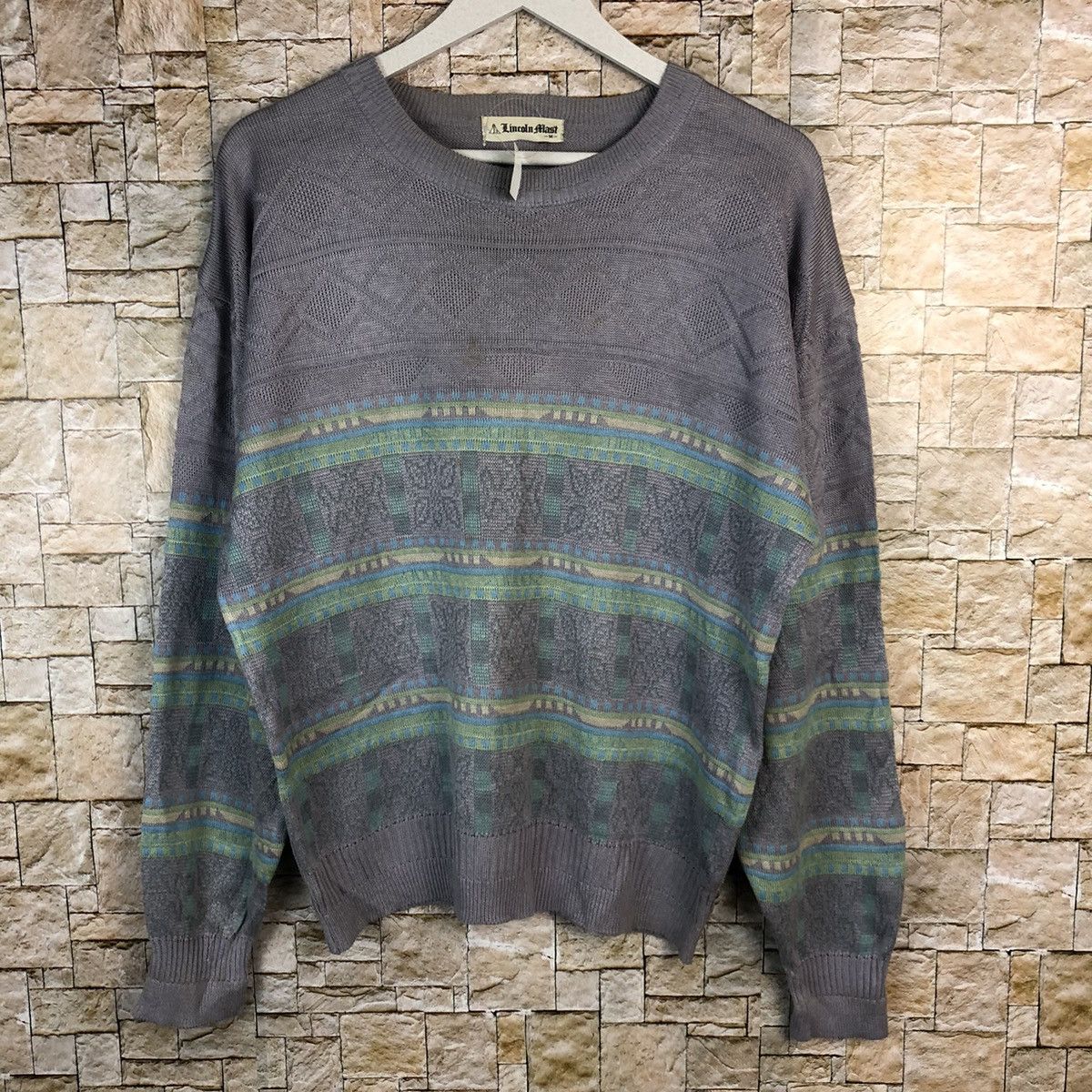 Vintage Lincoin Mast Purple vintage Knitwear #A1053 Size US M / EU 48-50 / 2 - 3 Thumbnail
