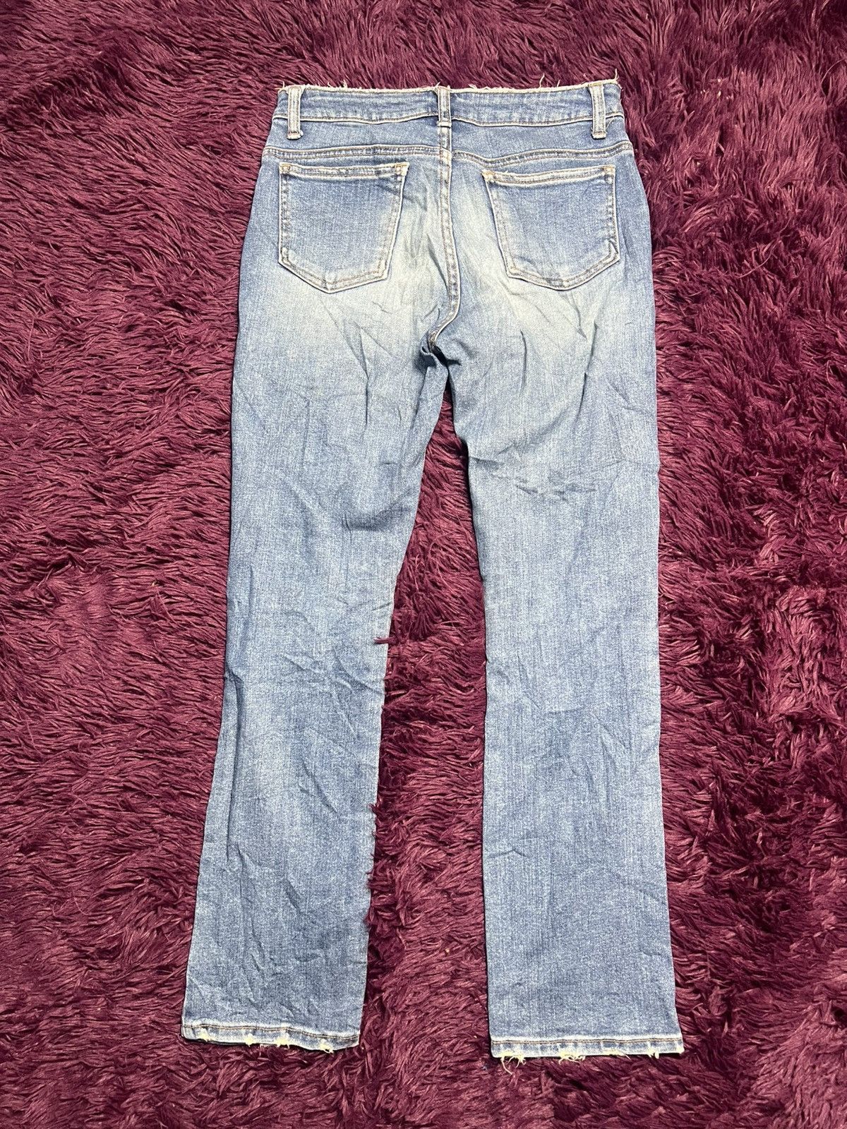 Japanese Brand Japanese Denim Straight Leg Jeans with Distressed Knees (47) Size 27" / US 4 / IT 40 - 2 Thumbnail