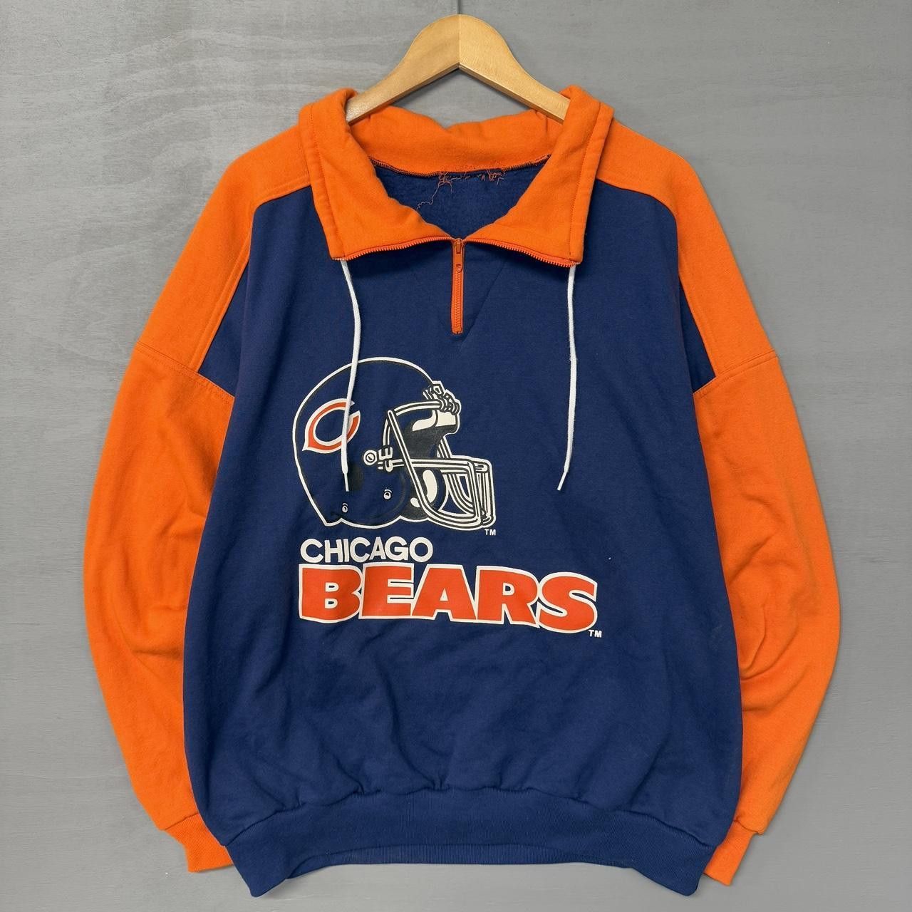 NFL Vintage Chicago Bears 1/4 Zip Pullover Sweatshirt XXL Size US XXL / EU 58 / 5 - 1 Thumbnail