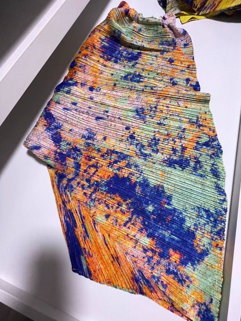 Issey Miyake Issey Miyake size:5 Yellow and blue starry sky pair pants Size 31" - 2 Thumbnail