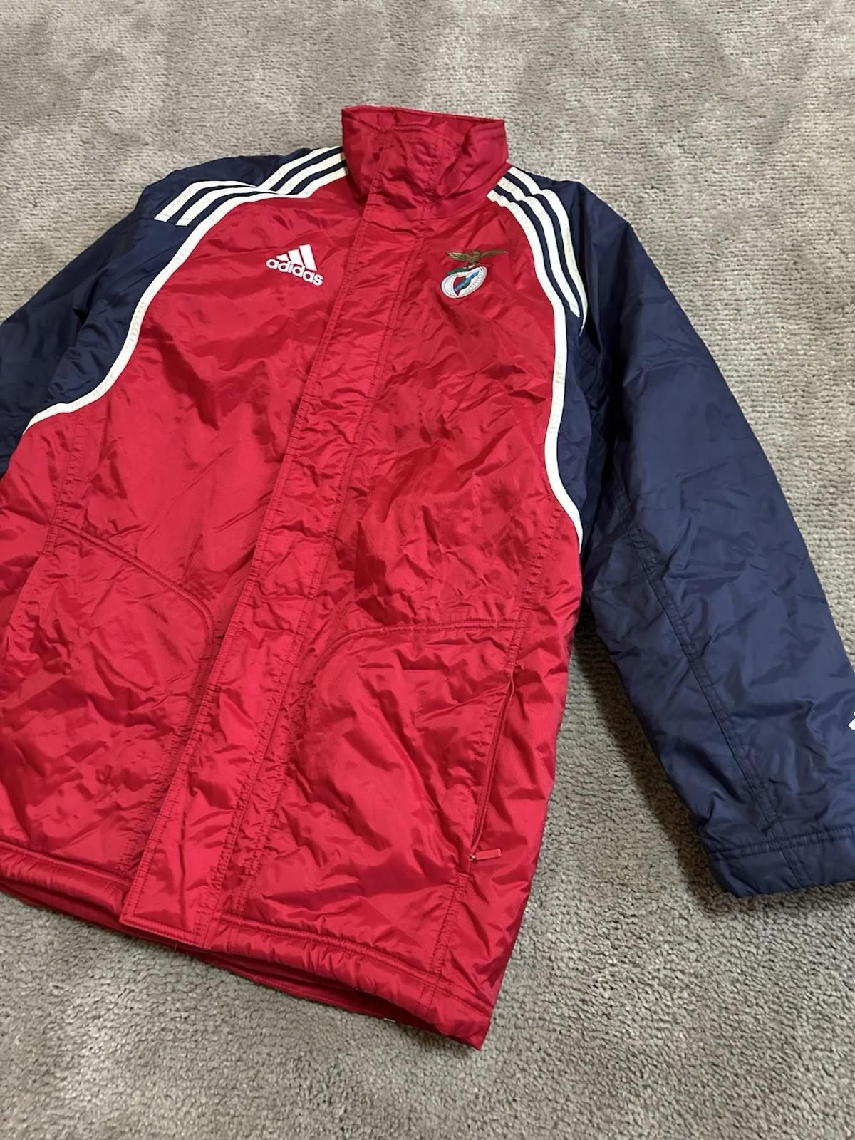 Adidas 2000-02 Benfica adidas Padded Bench Football Soccer Jacket Size US M / EU 48-50 / 2 - 3 Thumbnail