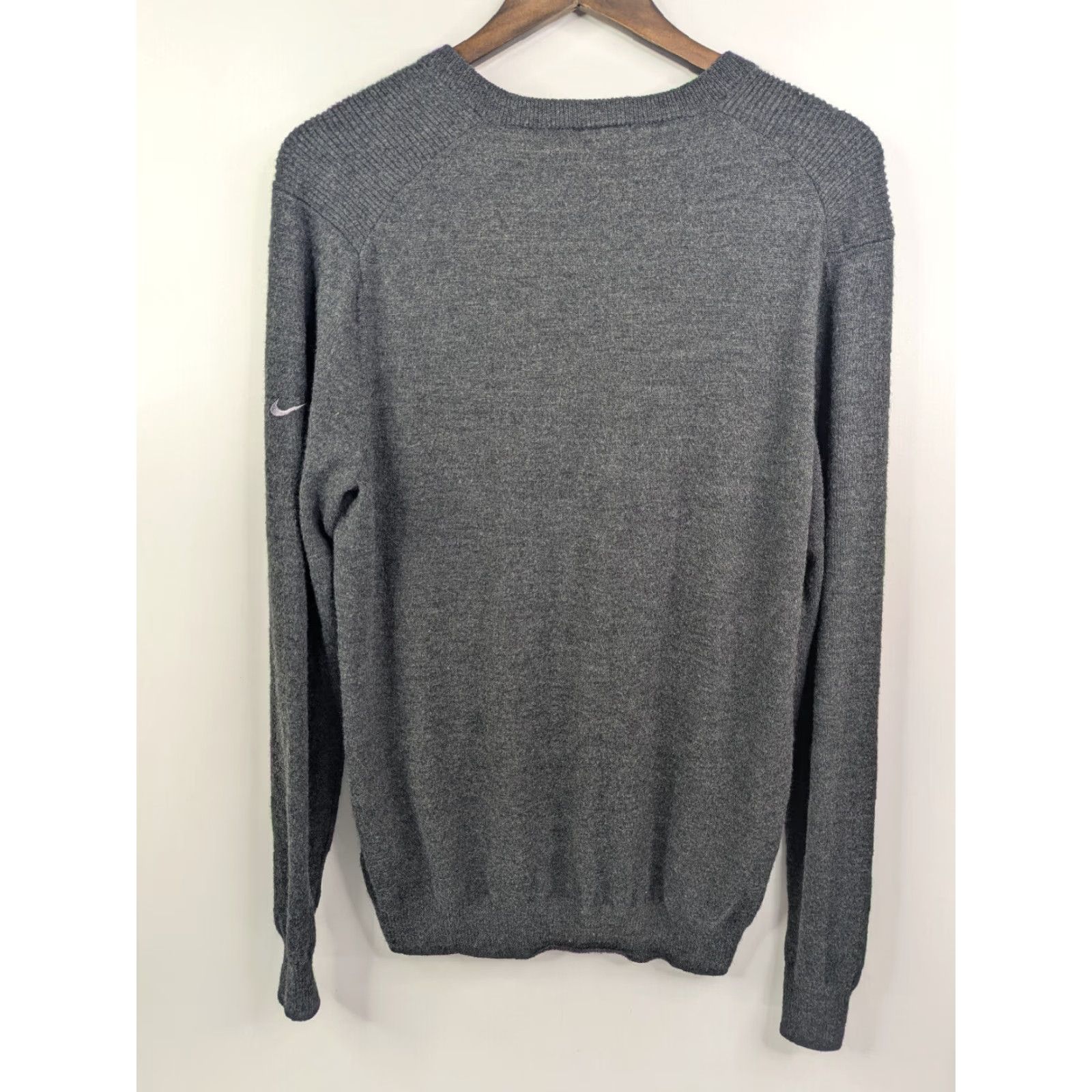 Nike Nike V-Neck Sweater Men L Grey Golf Tour Performance Knit Merino Wool Size US L / EU 52-54 / 3 - 4 Thumbnail