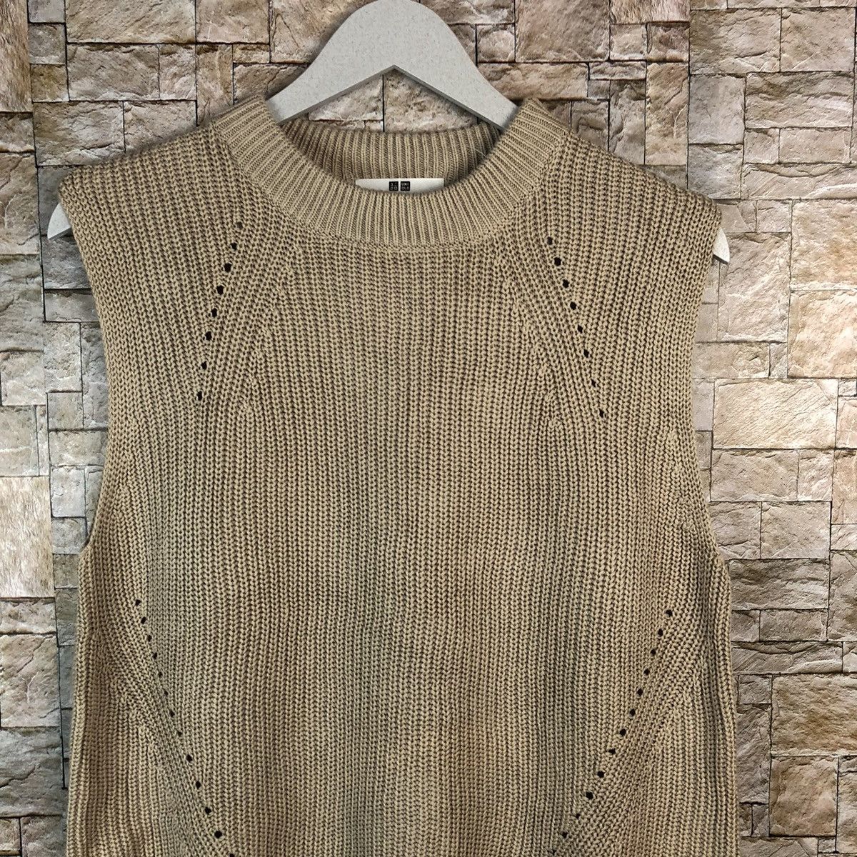 Vintage Uniqlo Brown Vest sleeveless Knitwear #A1239 Size M / US 6-8 / IT 42-44 - 5 Thumbnail