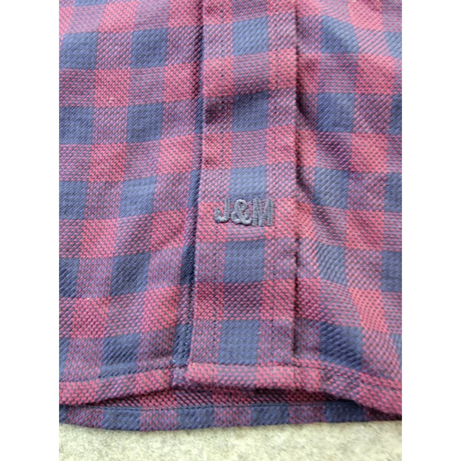 Johnston & Murphy Johnston & Murphy Shirt Mens XL Blue Red Plaid Button-Down Classic Woven Cotton Button-Up Size US XL / EU 56 / 4 - 4 Thumbnail