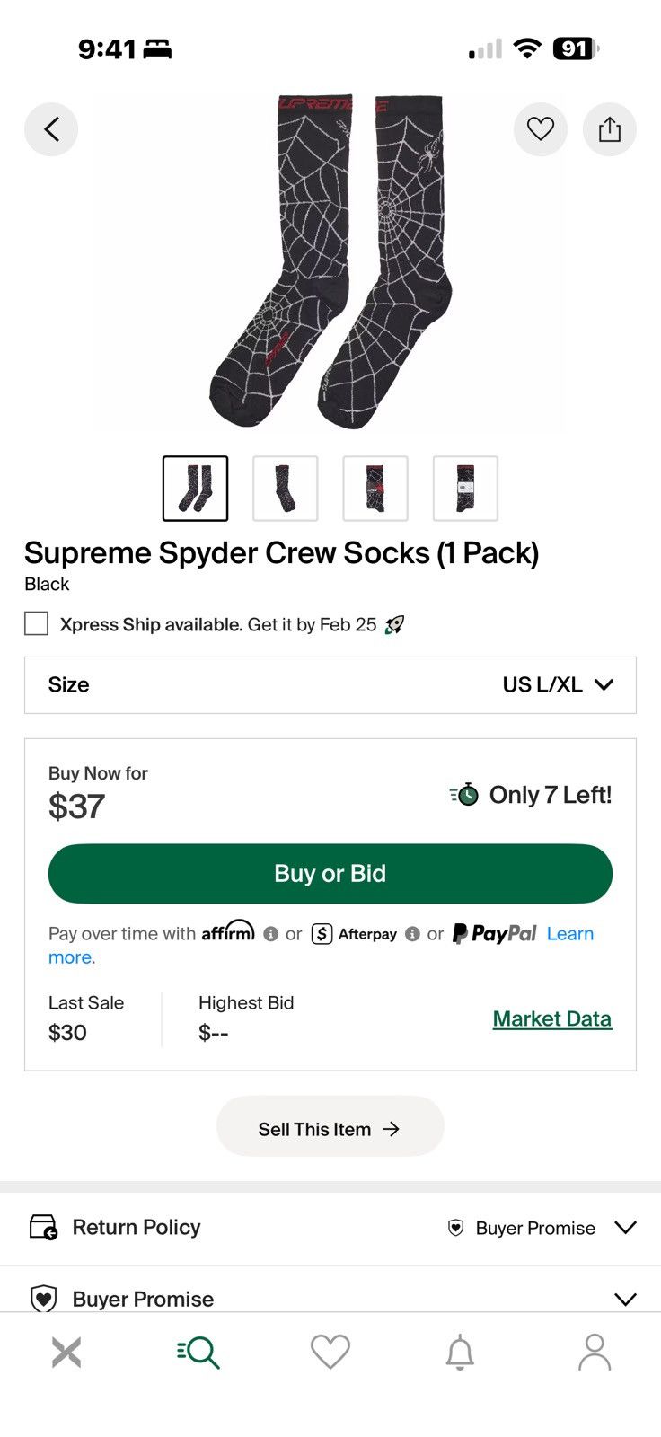Spyder × Supreme Supreme x Spyder Socks Size ONE SIZE - 4 Thumbnail