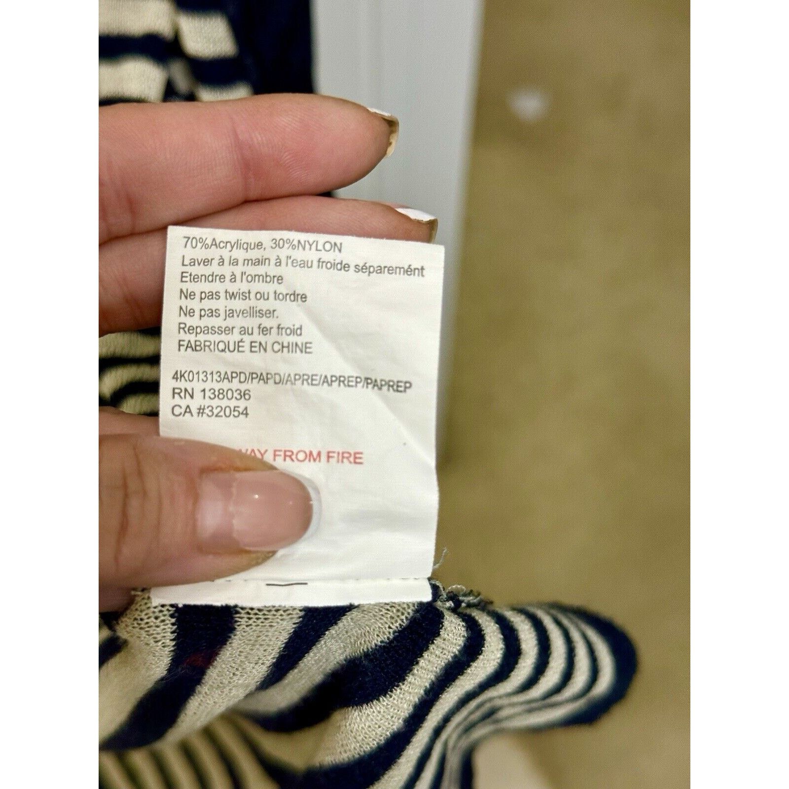 Anthropologie LADAKH Lightweight Open Front Duster Navy Striped - M Size M / US 6-8 / IT 42-44 - 9 Thumbnail