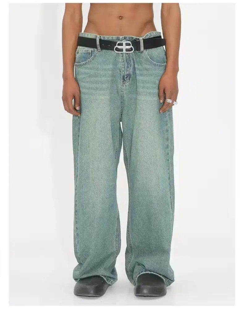 Japanese Brand × Jean Green Baggy Denim Jeans Size US 30 / EU 46 - 1 Thumbnail