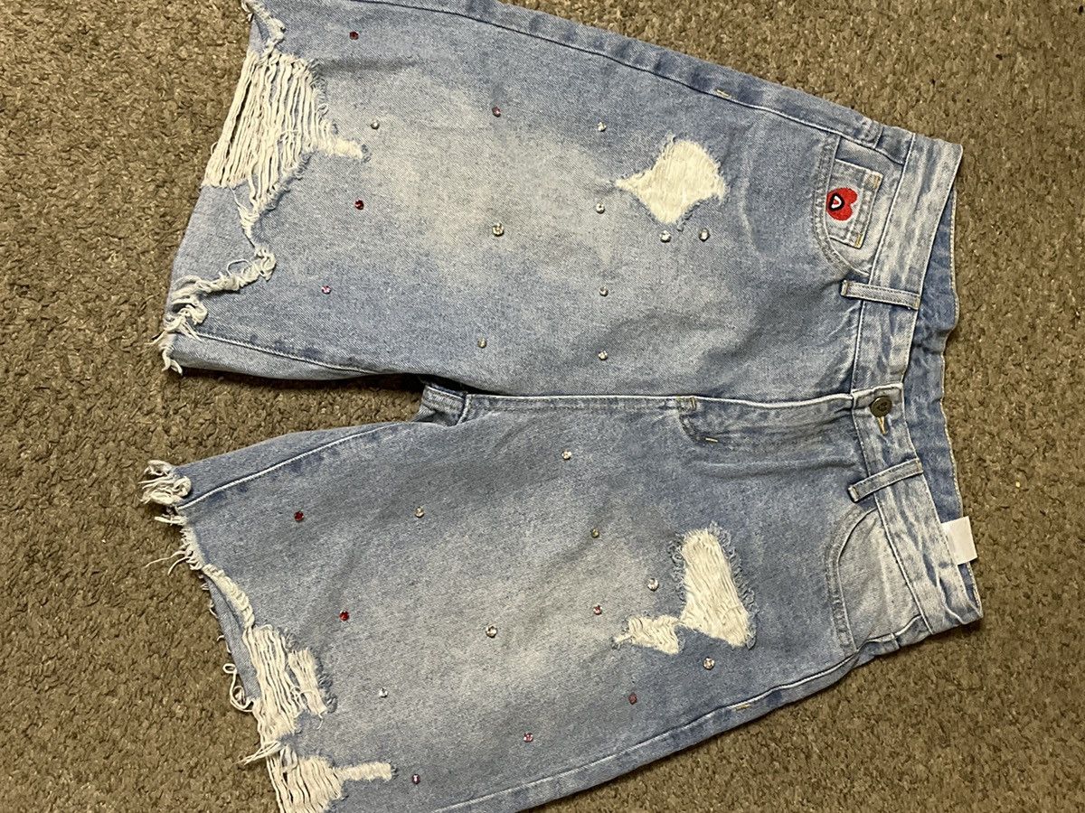 Other Rhinestone Baggy Jorts Size US 30 / EU 46 - 8 Thumbnail