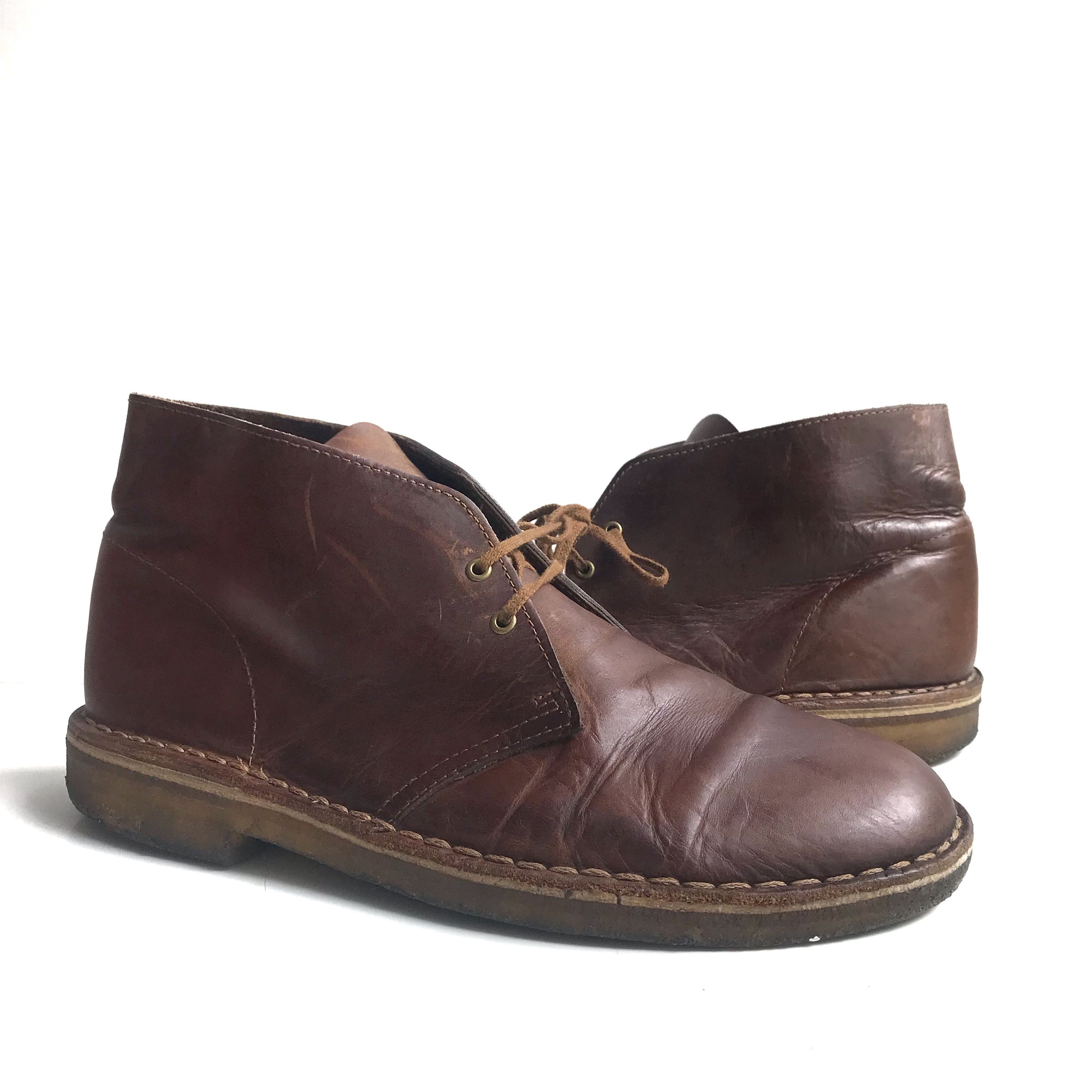 Vintage Mk1 Clarks Dessert Boots Brown crazy horse leather9u