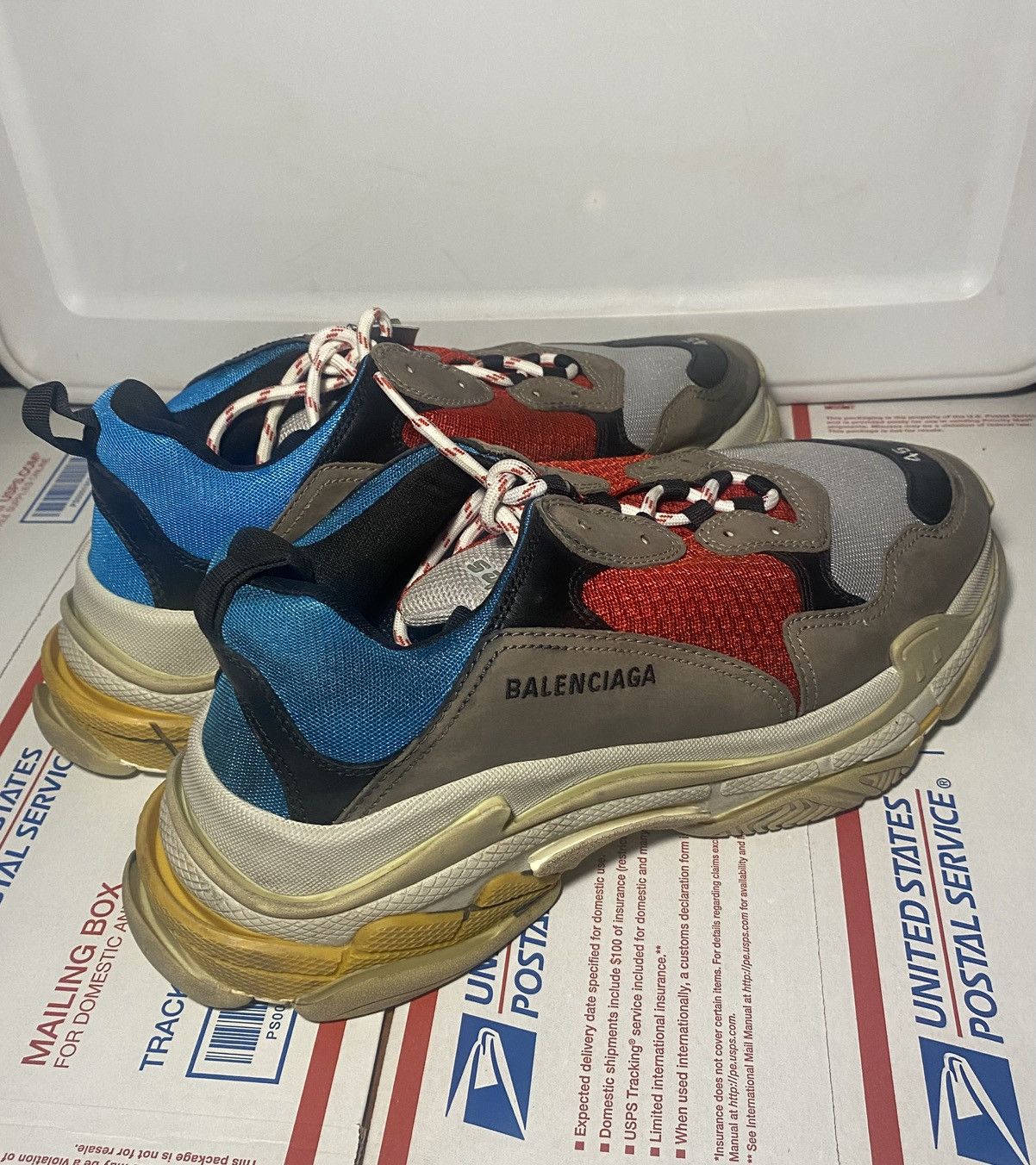 Balenciaga Balenciaga Triple S Sneaker 'Blue Red' 2018 Mens Size 12 New Size US 12 / EU 45 - 10 Thumbnail