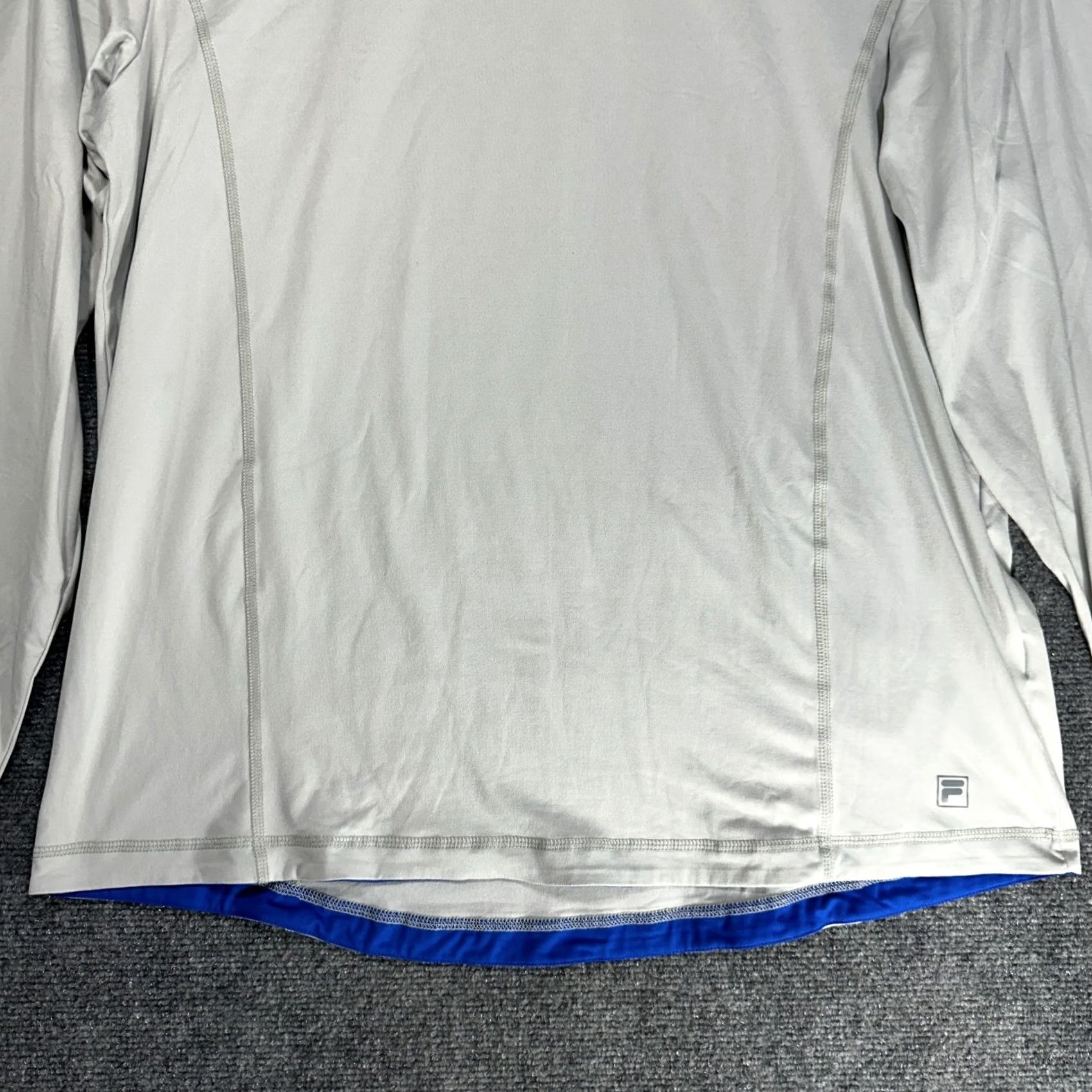 Fila FILA Performance Wicking Top Mens T Shirt XXL NEW W Tag Gray Blue Long Sleeve Size US XXL / EU 58 / 5 - 3 Thumbnail