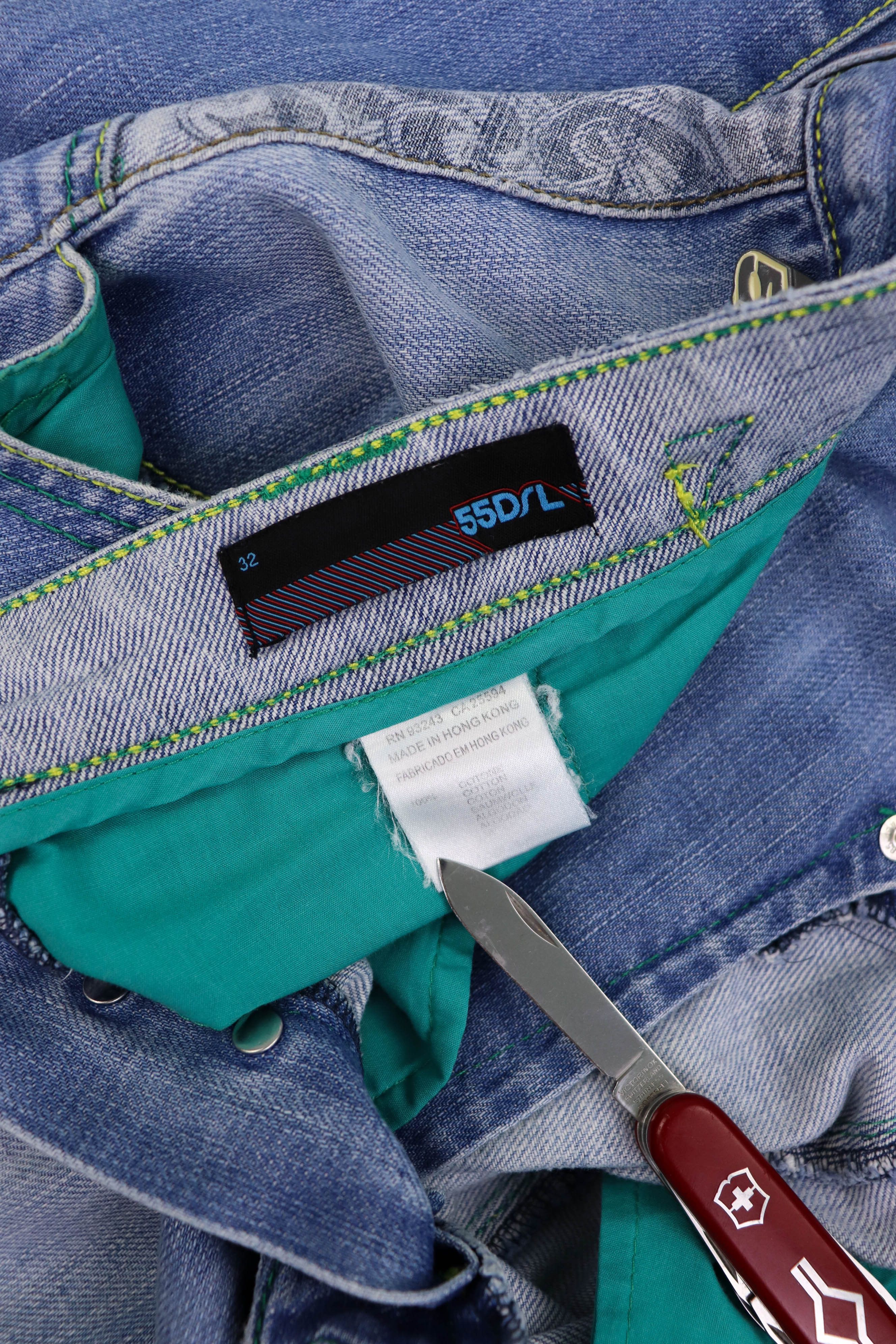 55DSL × Diesel × Vintage 55DSL Diesel Y2K Vintage Made in Hong Kong Denim Baggy Jeans Size US 32 / EU 48 - 11 Thumbnail