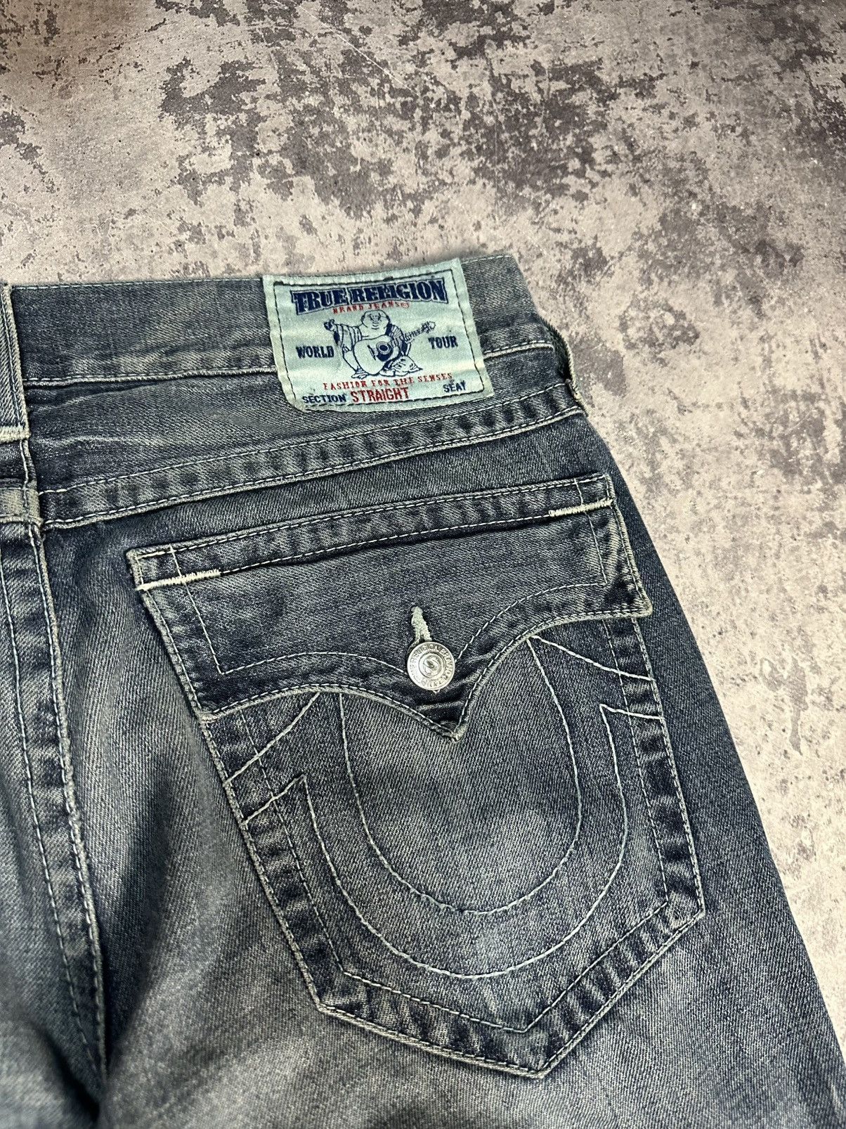 True Religion Flare Jeans True Religion Joey Distress Faded Bootcut Y2k Size US 34 / EU 50 - 5 Thumbnail