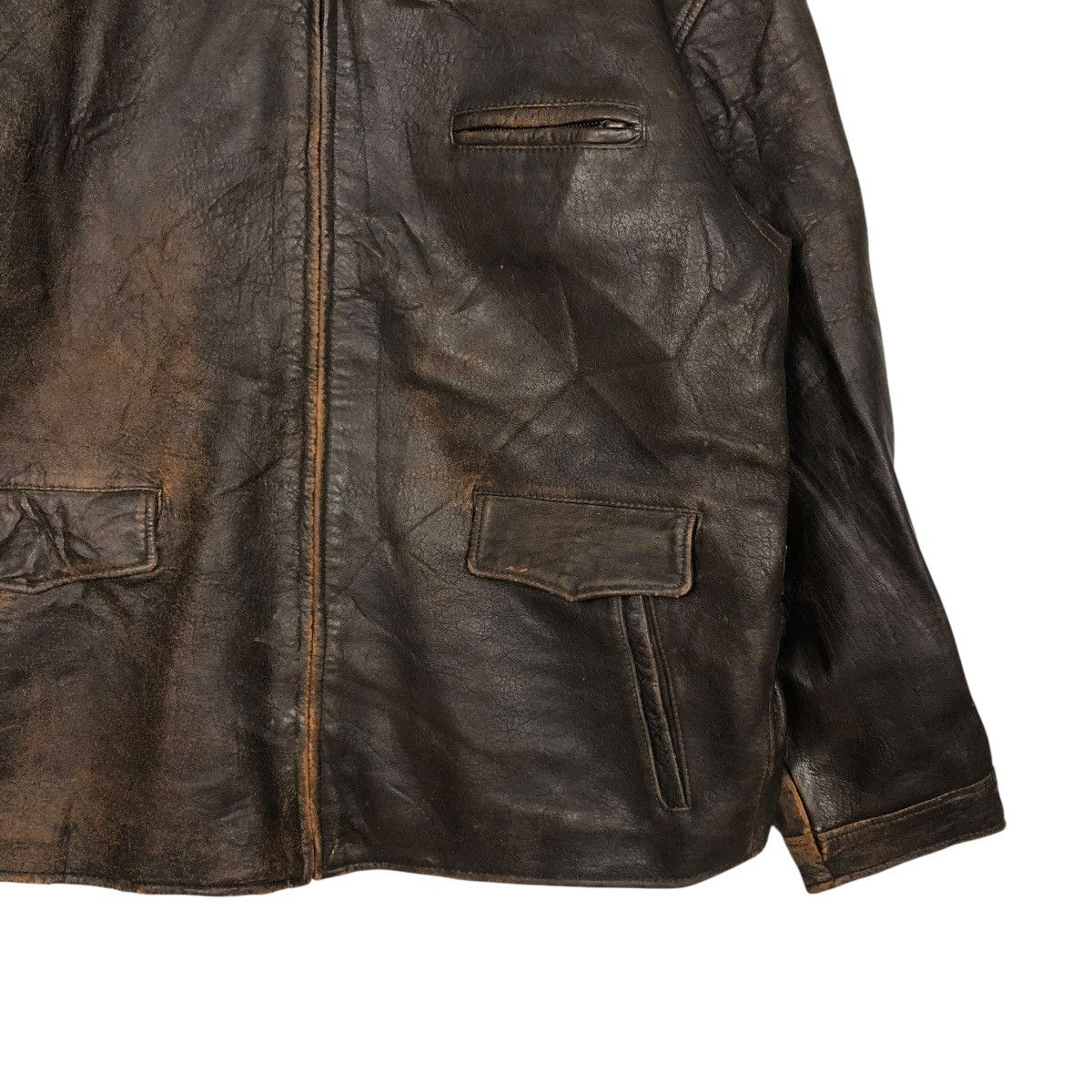 Japanese Brand 🔥VINTAGE LEATHER JACKET BIKER UNO UOMO ISSEY MIYAKE Size US L / EU 52-54 / 3 - 7 Thumbnail