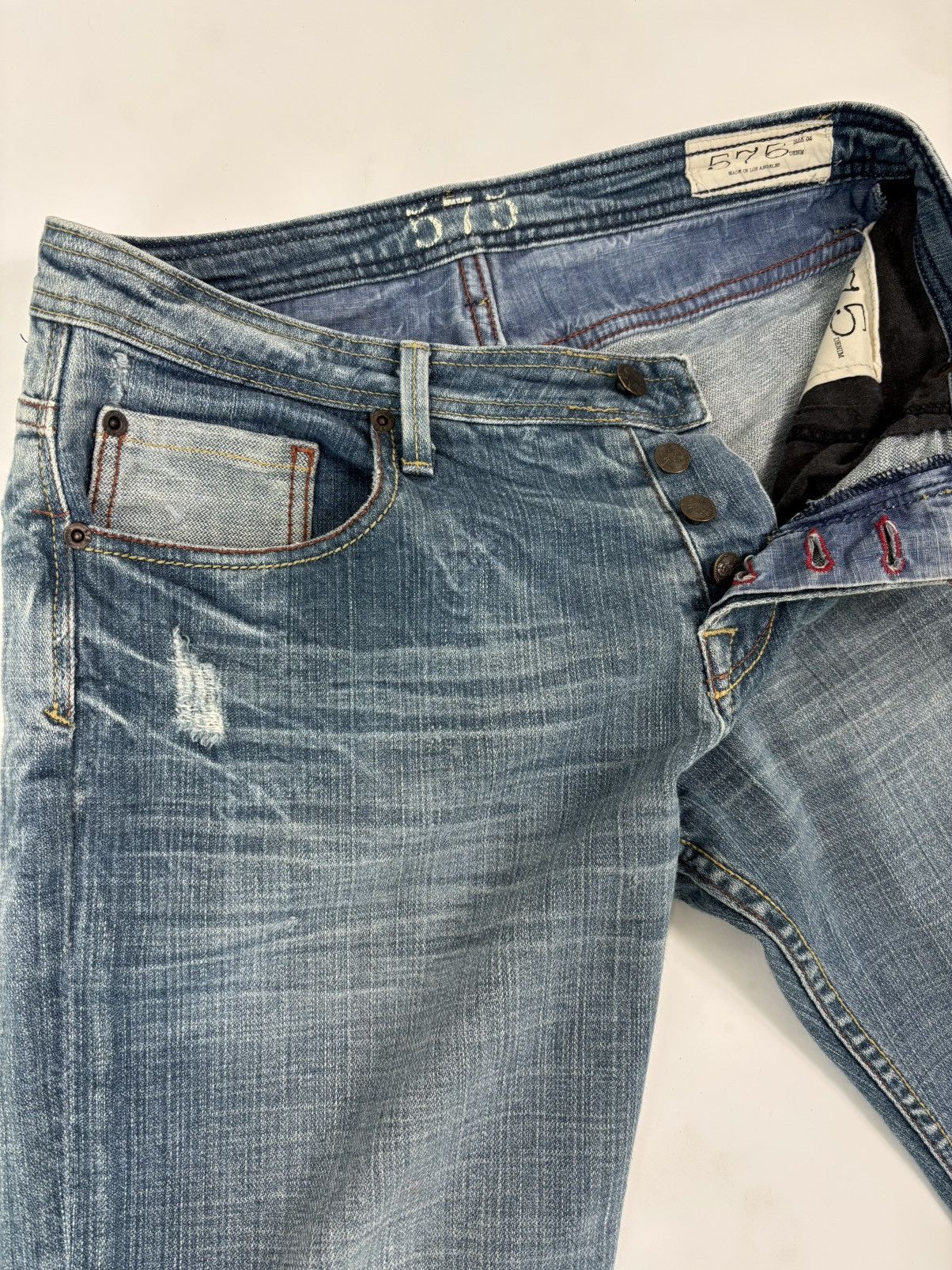Other 2000s 575 Los Angeles Rigid Bootcut Light Wash Jeans Size US 32 / EU 48 - 7 Thumbnail
