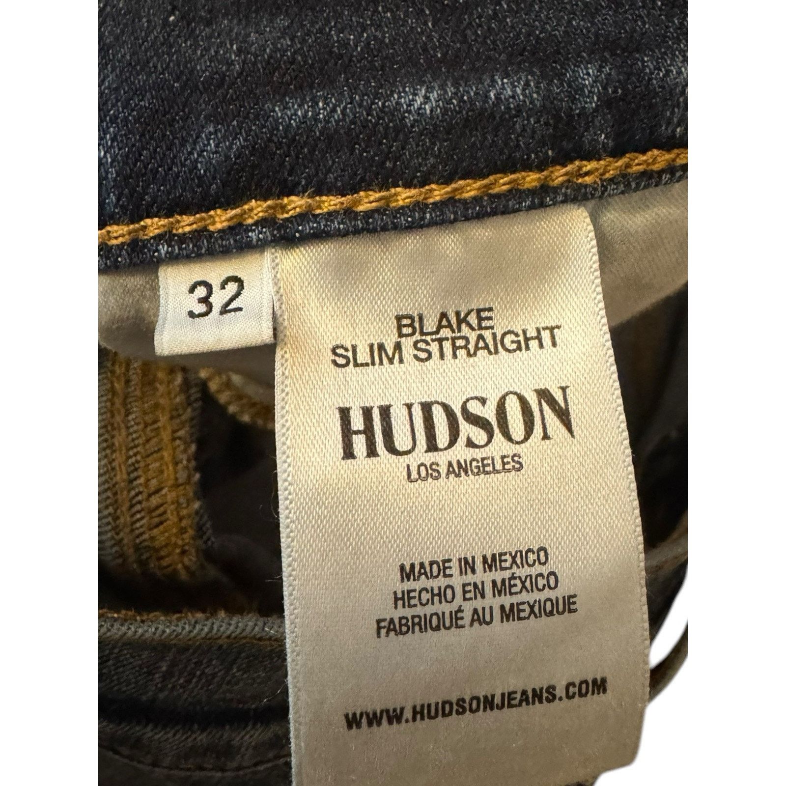 Hudson Hudson Blake Slim Straight Jeans Medium Wash w Fading Size US 32 / EU 48 - 7 Thumbnail