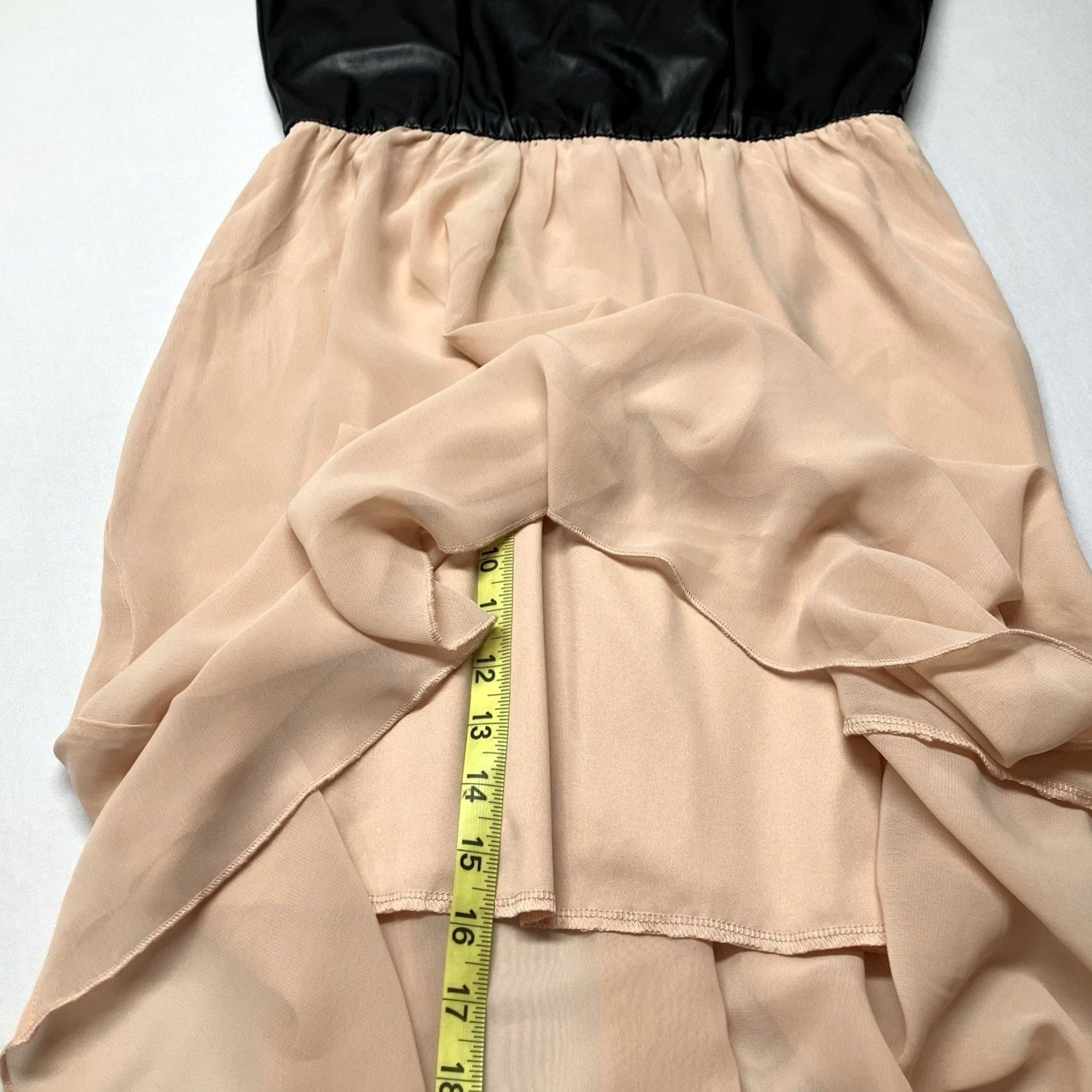 Vintage VINTAGE Wet Seal Dress Womens L Black HiLo Faux Leather Pink Chiffon Whimsygoth Ballerina Size Size L / US 10 / IT 46 - 7 Thumbnail