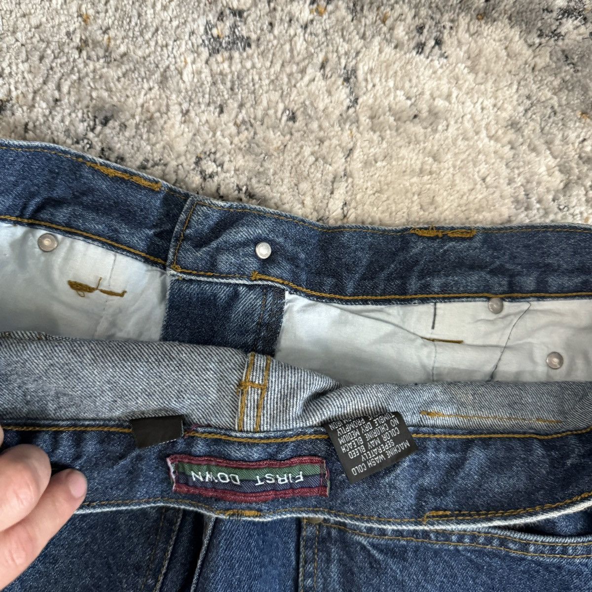 JNCO × Vintage Crazy Vintage y2k First down JNCO style baggy wide leg jeans Size US 36 / EU 52 - 6 Thumbnail