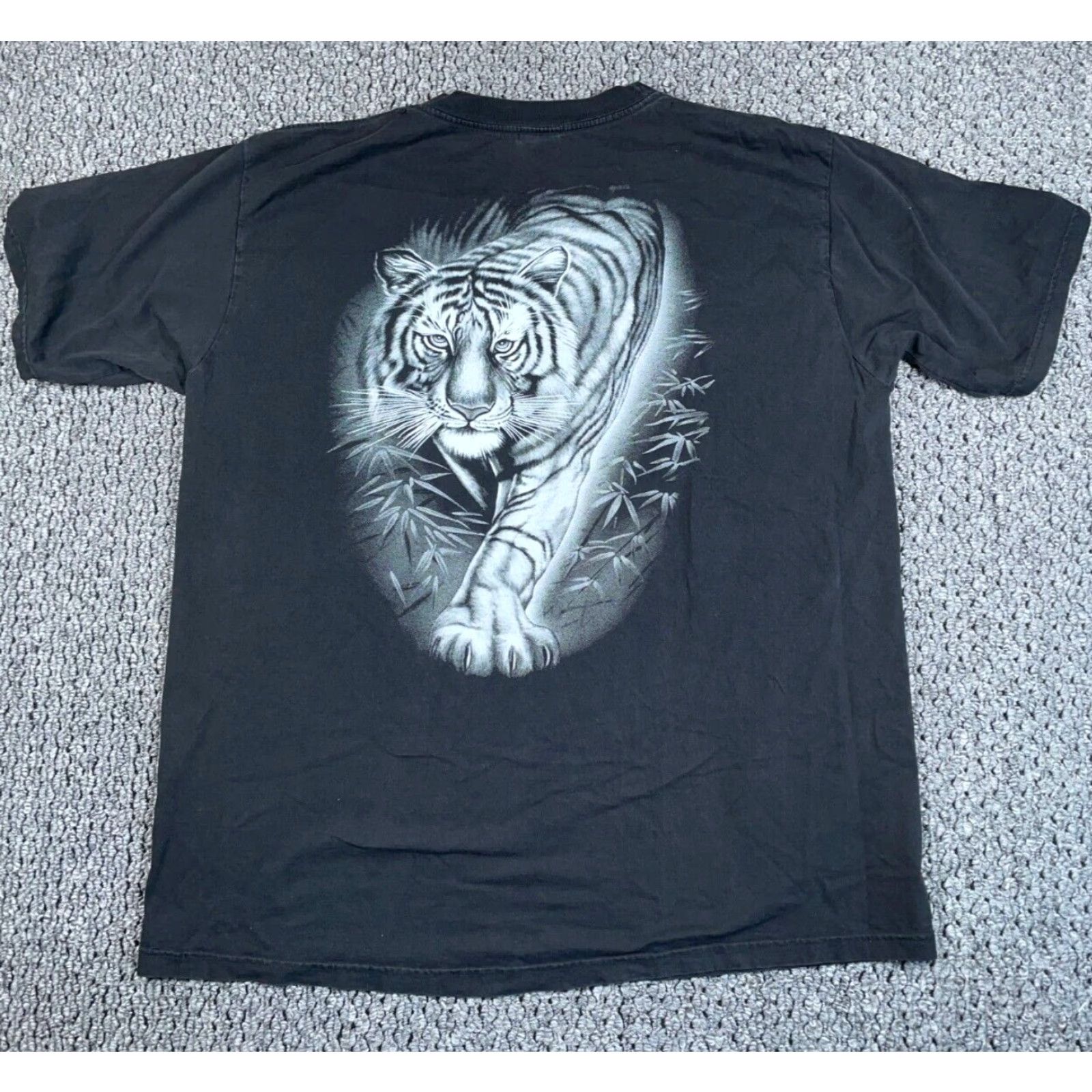 Doublet VINTAGE REO Tiger T-Shirt Cat. Graphic Print Double-Sided Adult 2XL Black Mens Shirt Size US XXL / EU 58 / 5 - 2 Thumbnail