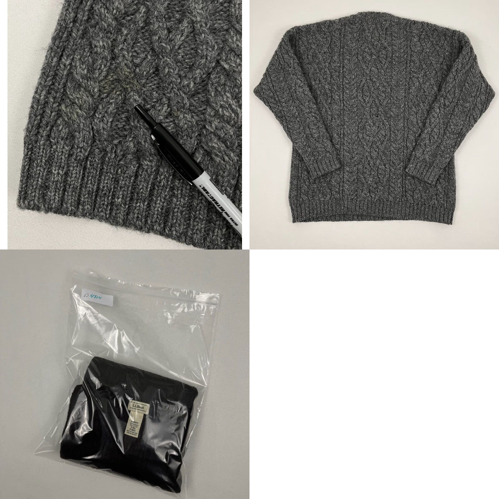 Abercrombie & Fitch VTG Abercrombie & Fitch Wool Sweater Adult Mens M Gray Cable Knit Crew Jumper Size US M / EU 48-50 / 2 - 8 Thumbnail