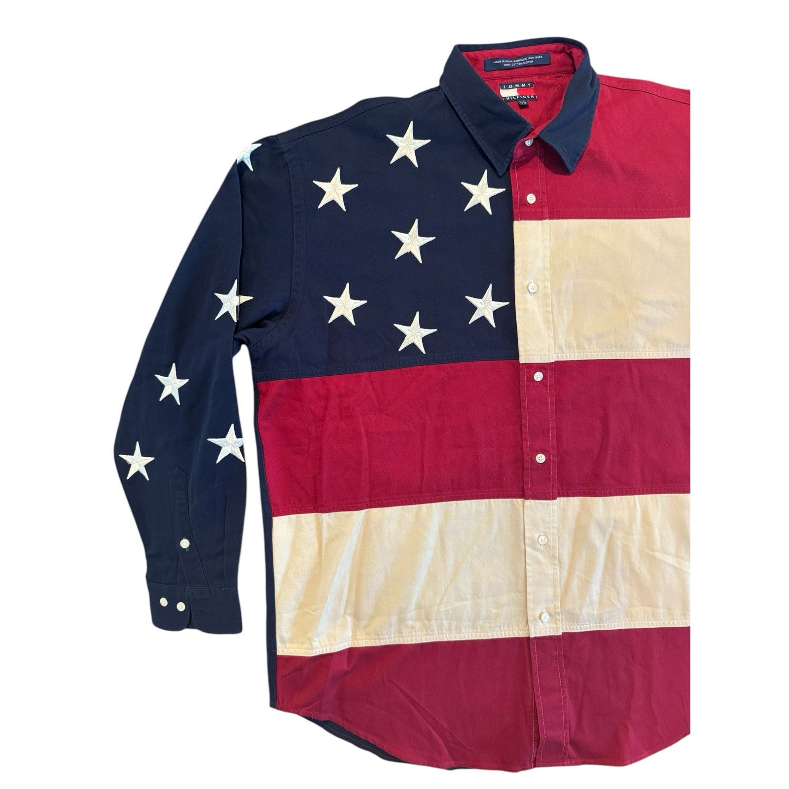 Tommy Hilfiger Vintage 90's Tommy Hilfiger Button Down Shirt American Large Size US L / EU 52-54 / 3 - 3 Thumbnail