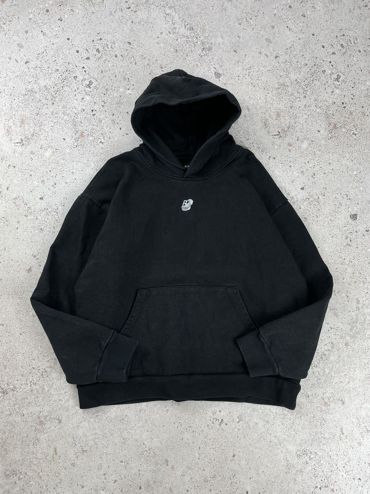 image of Bored Ape Yacht Club Byc Skull Hoodie Black Y2K, Men's (Size 2XL)