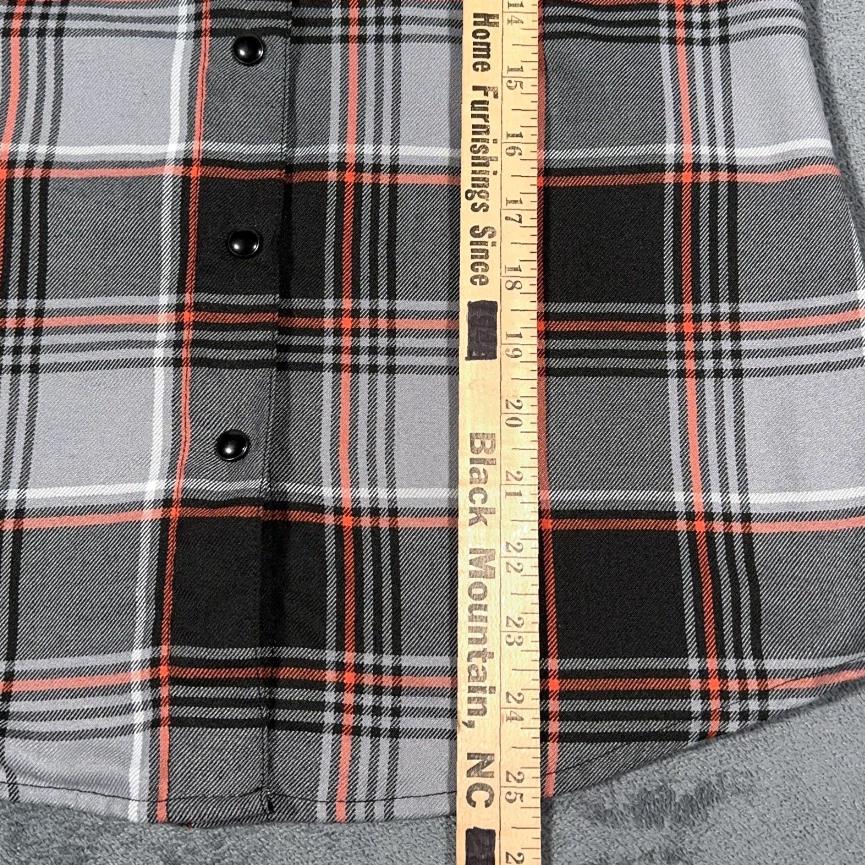 Vintage Dixxon Flannel Shirt Womens Small Black Gray Orange Plaid The G Snap Harley Davi Size S / US 4 / IT 40 - 7 Thumbnail