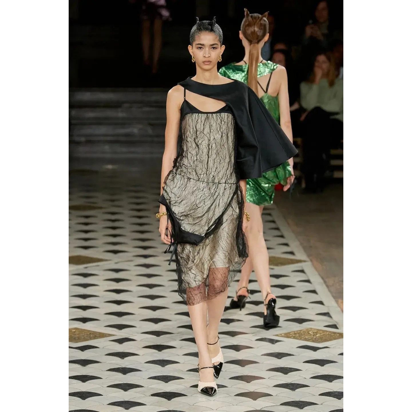 Undercover Undercover 2023 Runway Silk Lace Dress Size S / US 4 / IT 40 - 1 Thumbnail