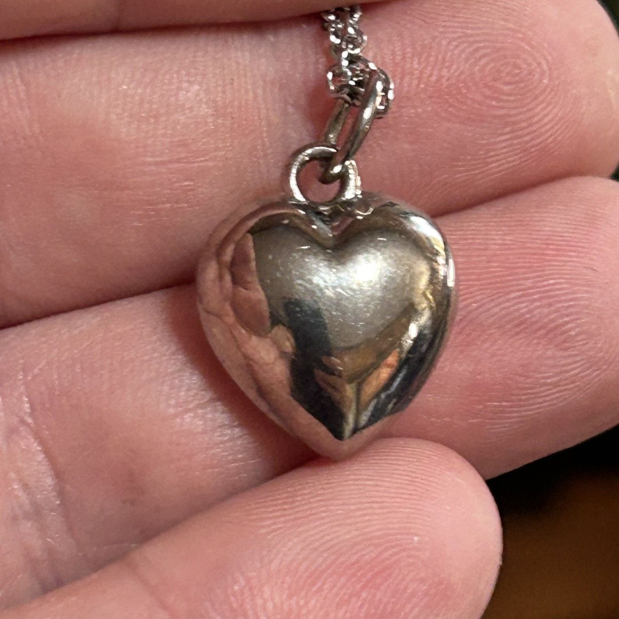 Handmade Handcrafted vintage heavy weight bubble heart necklace Size ONE SIZE - 4 Thumbnail