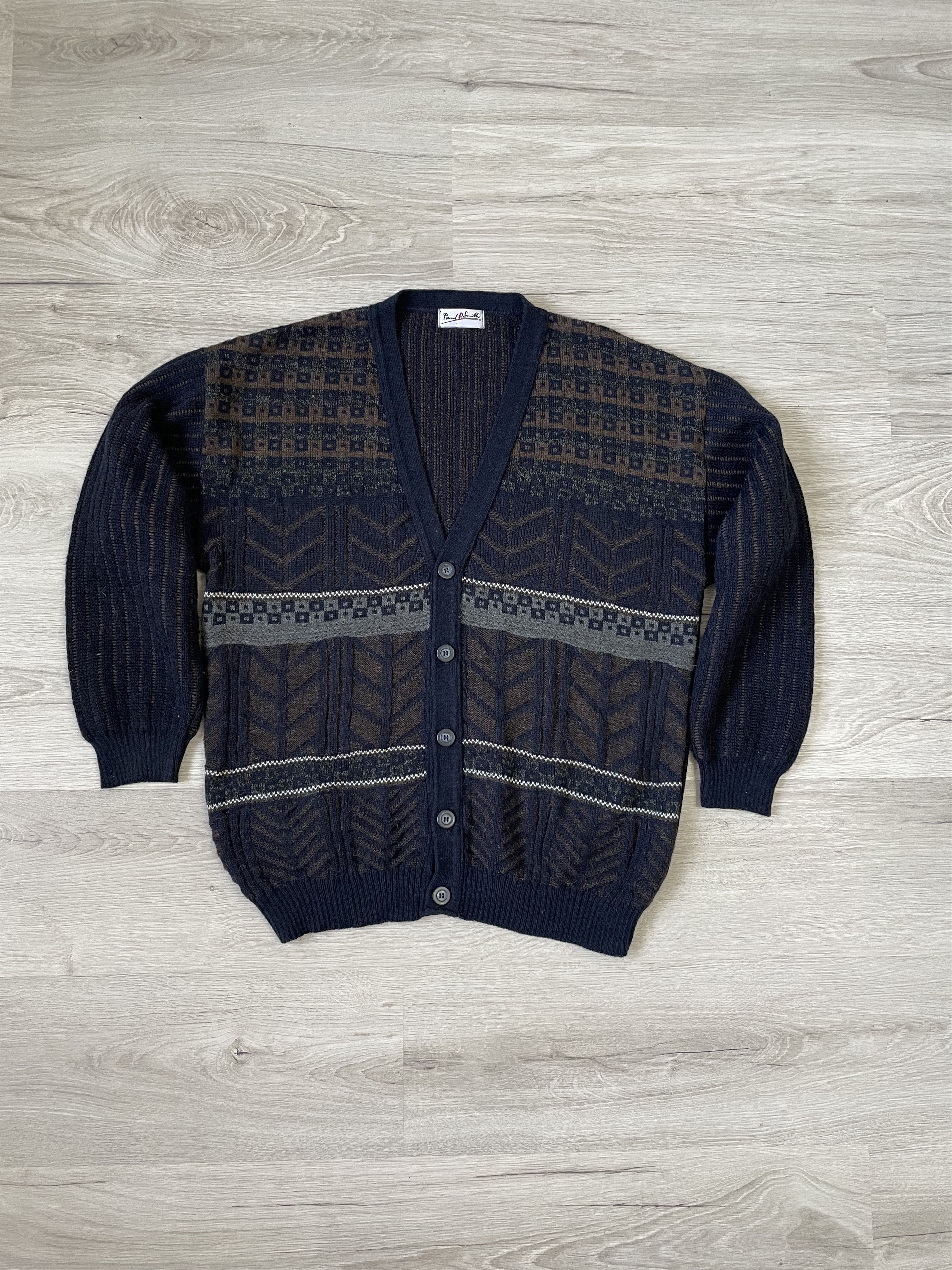 Paul Smith × Vintage MENS CASUAL RARE CARDIGAN PAUL SMITH Size US L / EU 52-54 / 3 - 2 Thumbnail