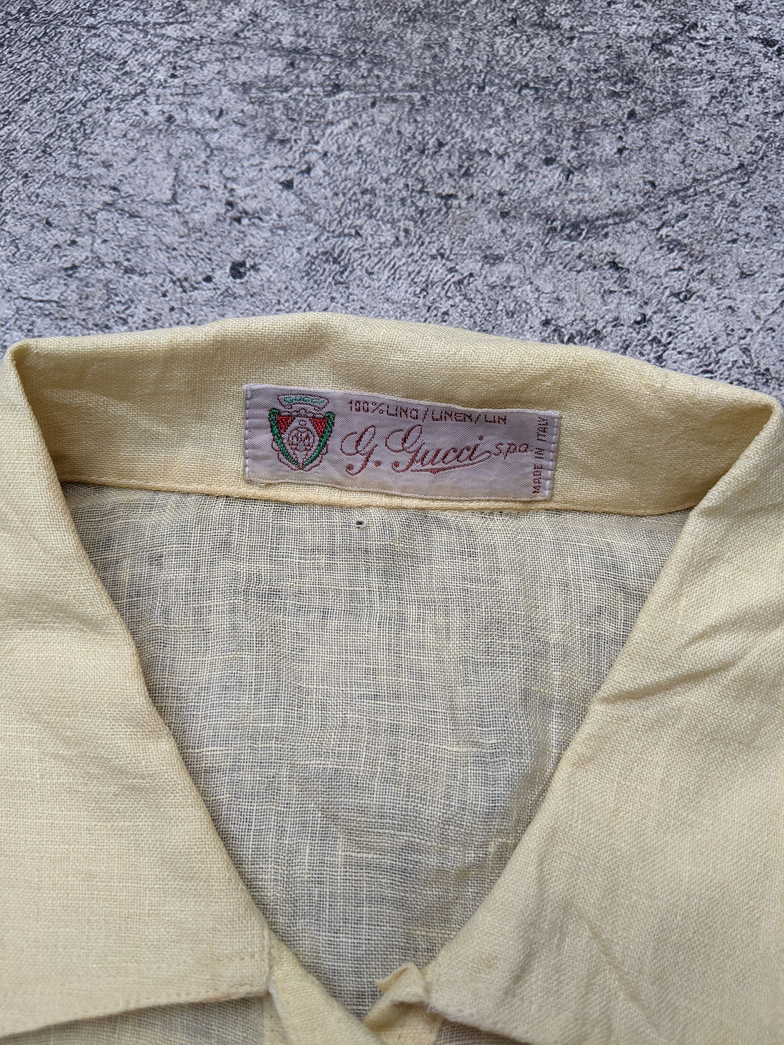 Gucci Vintage Gucci Linen Shirt Size US M / EU 48-50 / 2 - 7 Thumbnail