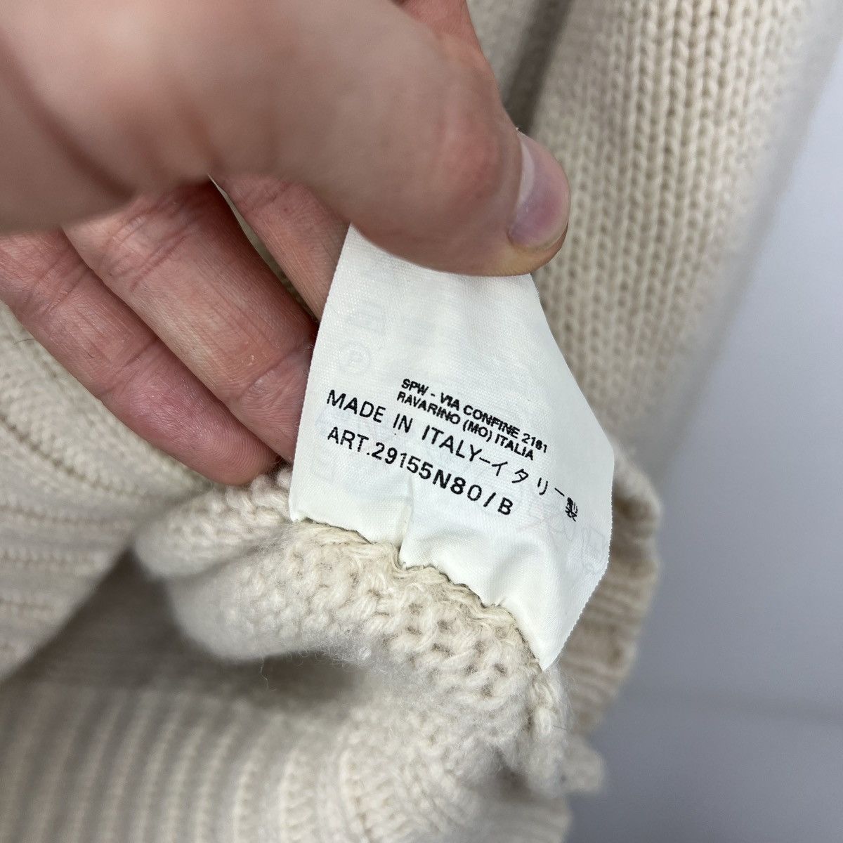 Stone Island Vintage Stone Island original Knit beige Wool Hoodie Size US S / EU 44-46 / 1 - 10 Thumbnail