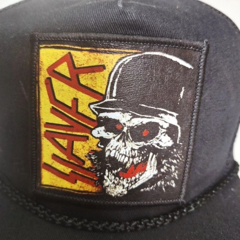 Slayer × Vintage Slayer Vintage Snapback Hat Original Trucker Cap Size ONE SIZE - 4 Thumbnail