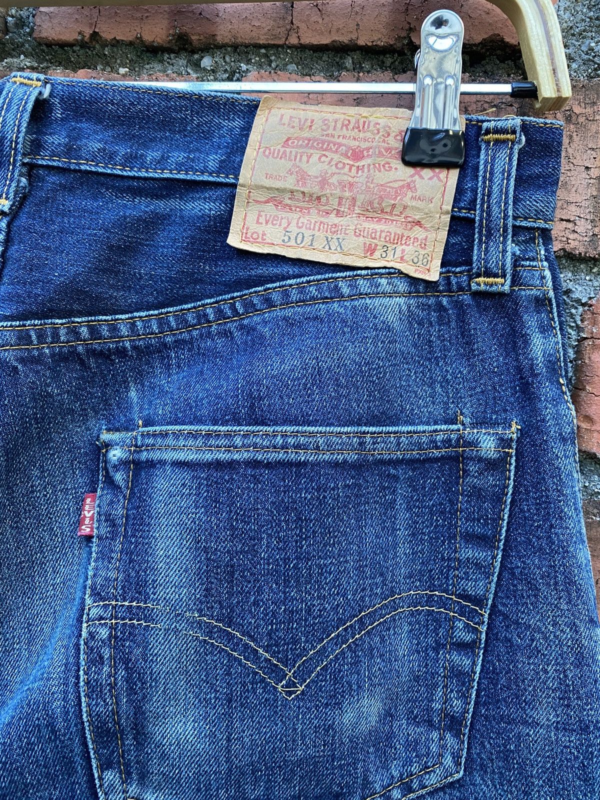 Levi's Vintage Clothing W31x29.5 Vintage levi's 501xx redline distressed repaired Size US 31 - 3 Thumbnail