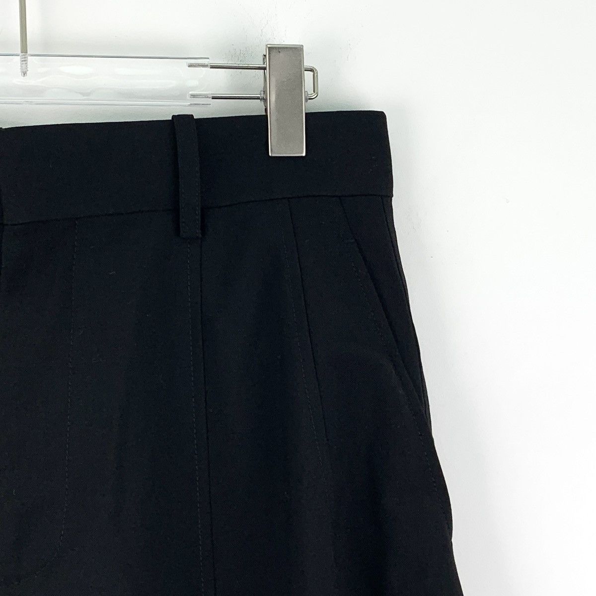 Bottega Veneta Bottega Veneta Black Wool Casual Wide Leg Pants K26WX Size 27" / US 4 / IT 40 - 3 Thumbnail