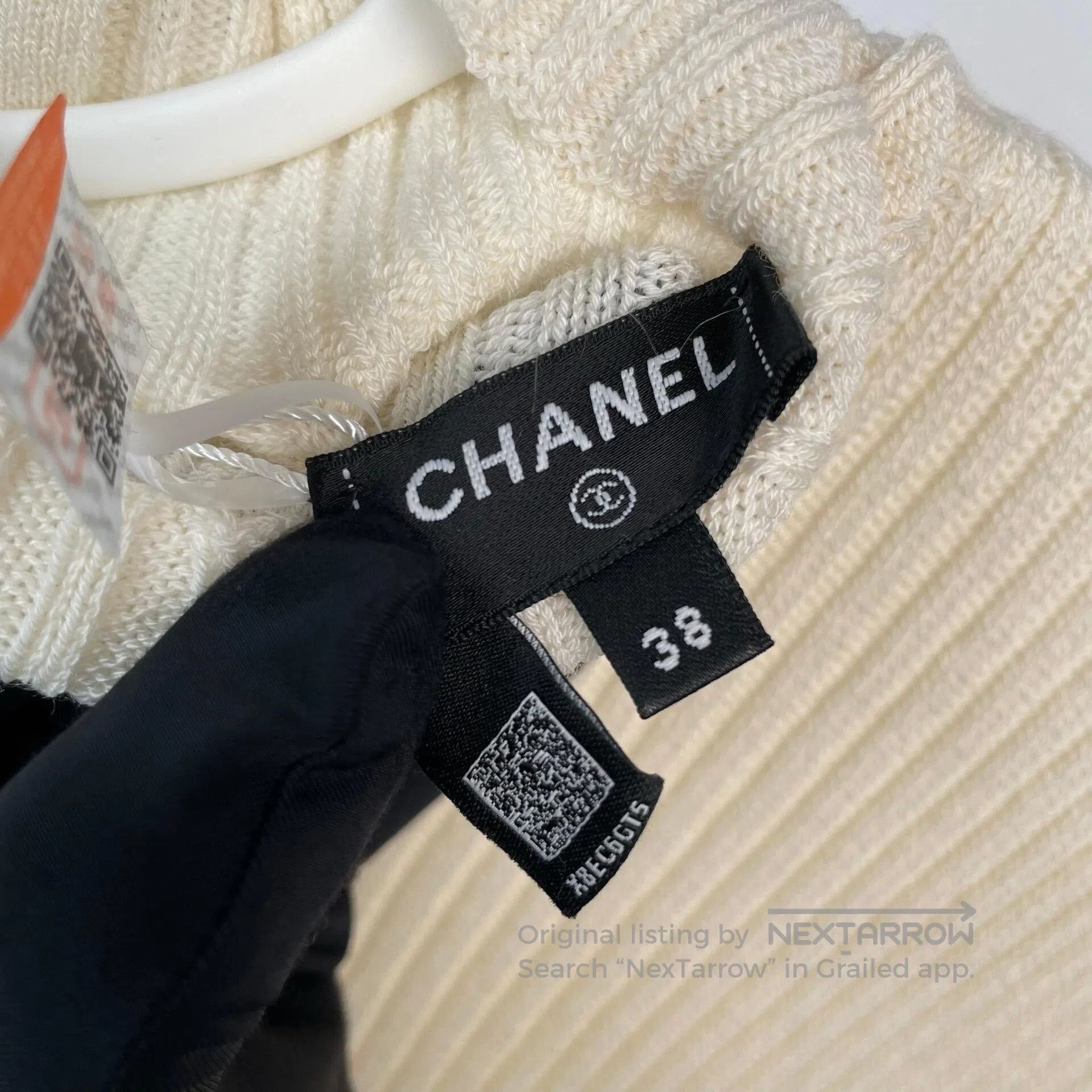 Chanel Chanel Exquisite long-sleeve irregular hem milk-white knit Size XS / US 0-2 / IT 36-38 - 4 Thumbnail