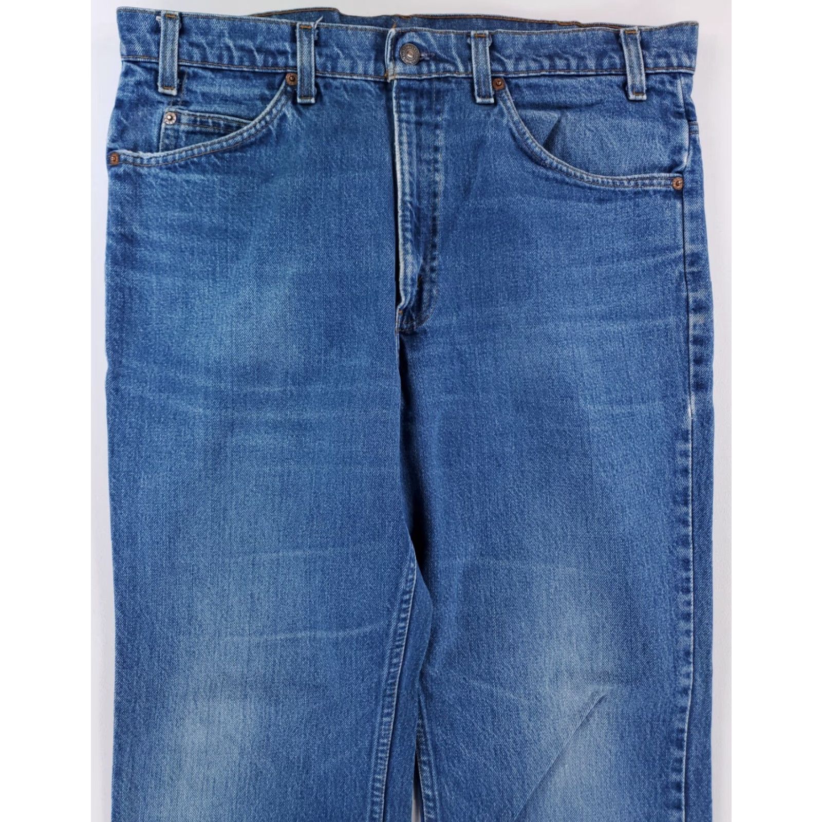 Levi's VINTAGE Levi's 517 Jeans Bootcut 80s Orange Tab Whiskering Blue Mens 36 32 Actual Size US 36 / EU 52 - 4 Thumbnail