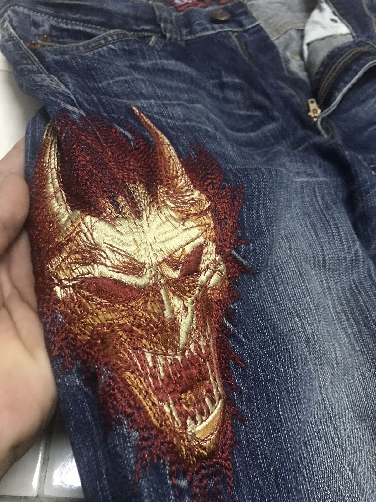 Japanese Brand × Oni × Vintage Oniarai japanese blue jeans denim Size US 32 / EU 48 - 8 Thumbnail