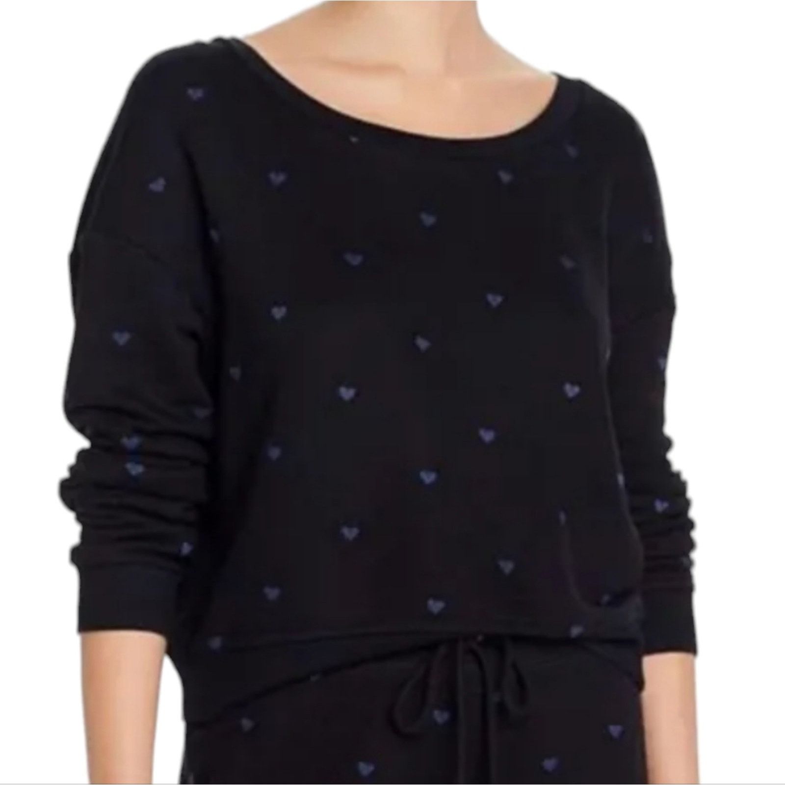Splendid Splendid Embroidered hearts modal long sleeve top Medium Size M / US 6-8 / IT 42-44 - 1 Thumbnail