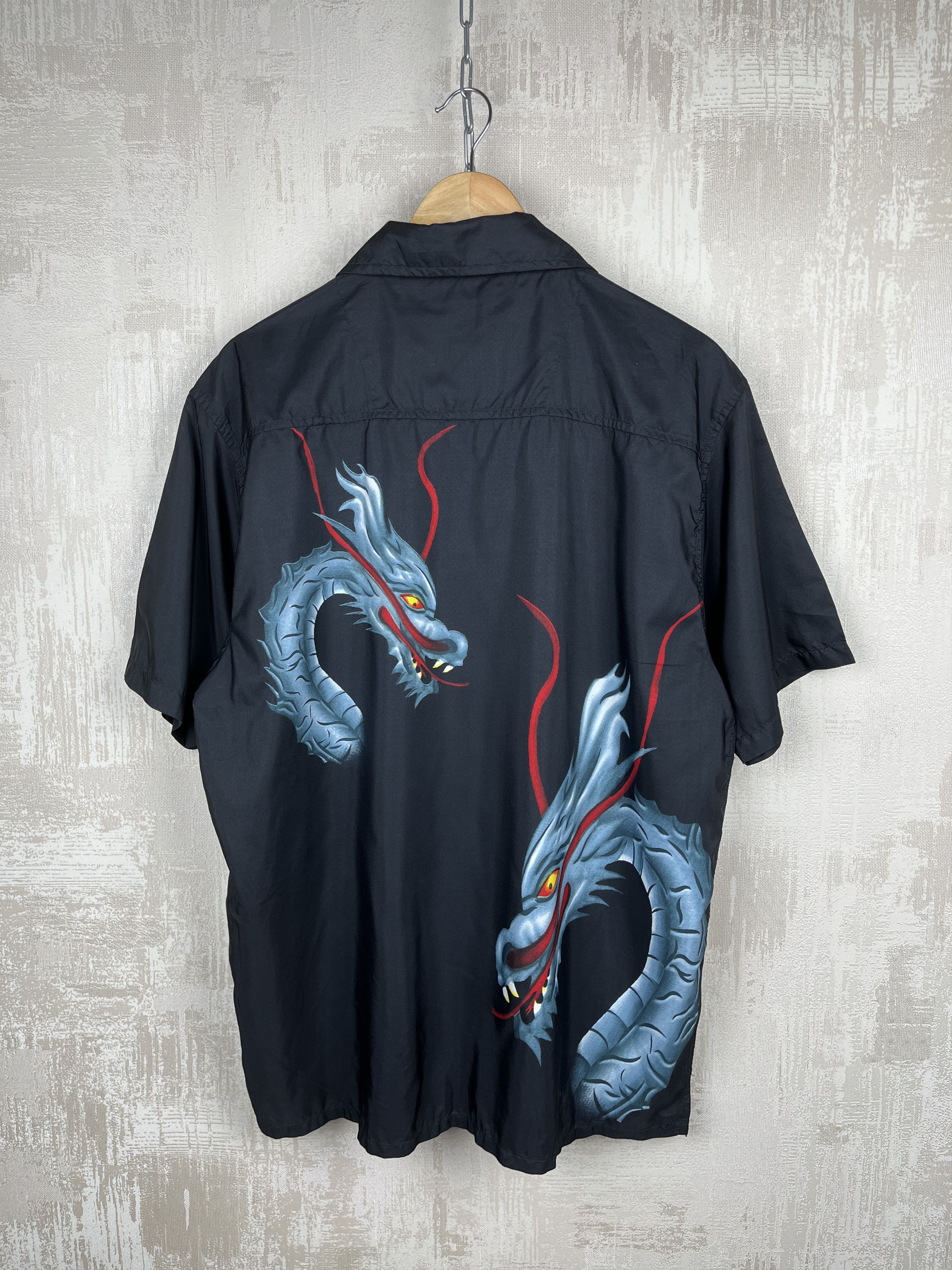 Vintage Vintage Kick Dragon Short Sleeve Shirt Aloha Hawaiian Skate Size US XXL / EU 58 / 5 - 15 Thumbnail