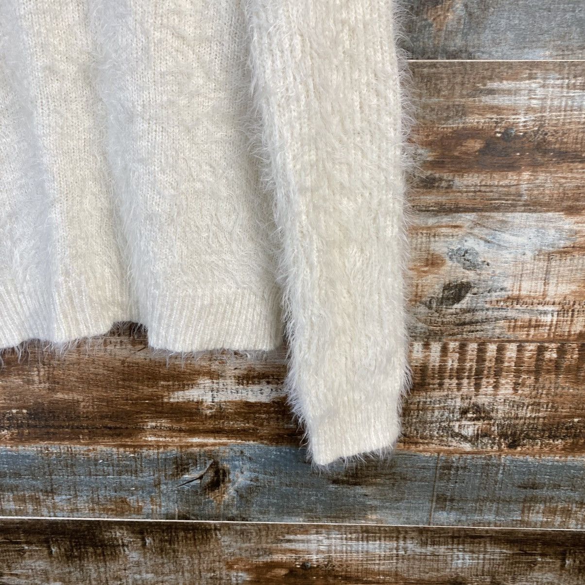 Other DL Ingni White Mohair shaggy fur japan Knitwear #C1148 Size M / US 6-8 / IT 42-44 - 16 Thumbnail