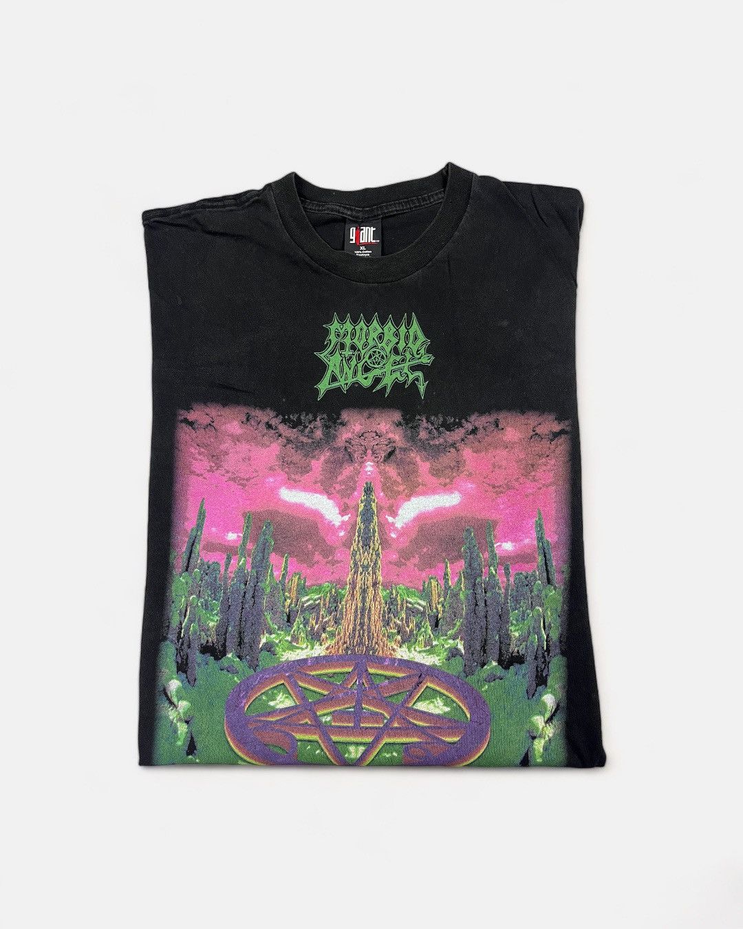 image of Band Tees x Rock T Shirt Morbid Angel - 1995 Domination T-Shirt in Black, Men's (Size XL)
