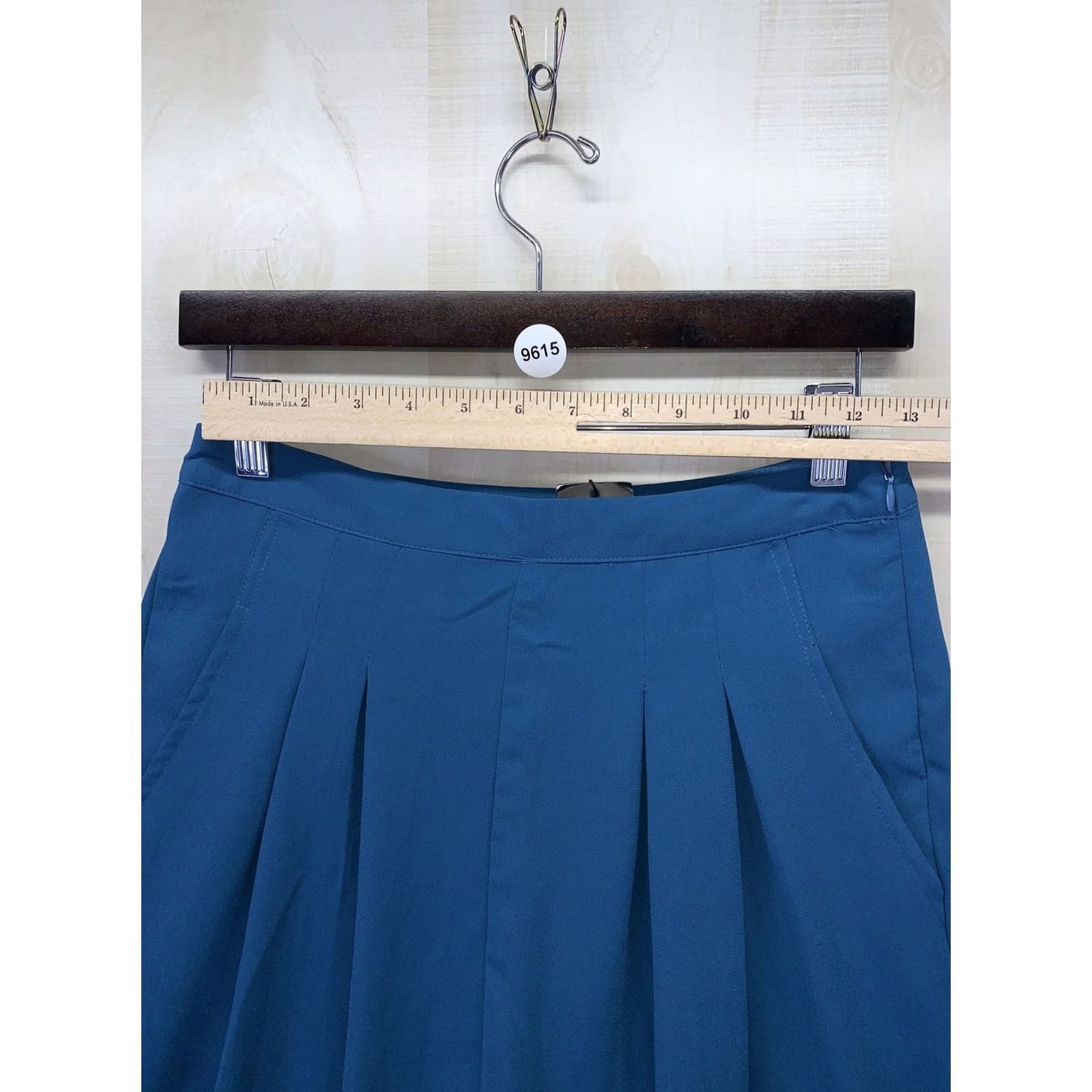 Vintage VINTAGE Vertigo Teal Pleated Front Polyester High Rise Crop Trouse Slack Pants Womens XS Size 26" / US 2 / IT 38 - 2 Thumbnail