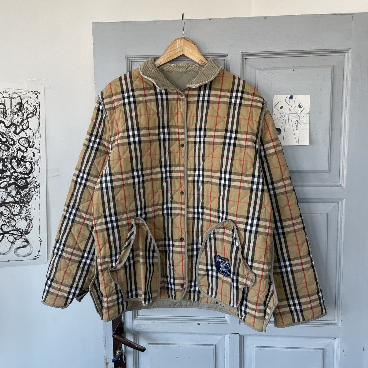 Burberry Vintage Burberrys Quilted Jacket Nova Check C61 Size M / US 6-8 / IT 42-44 - 1 Thumbnail
