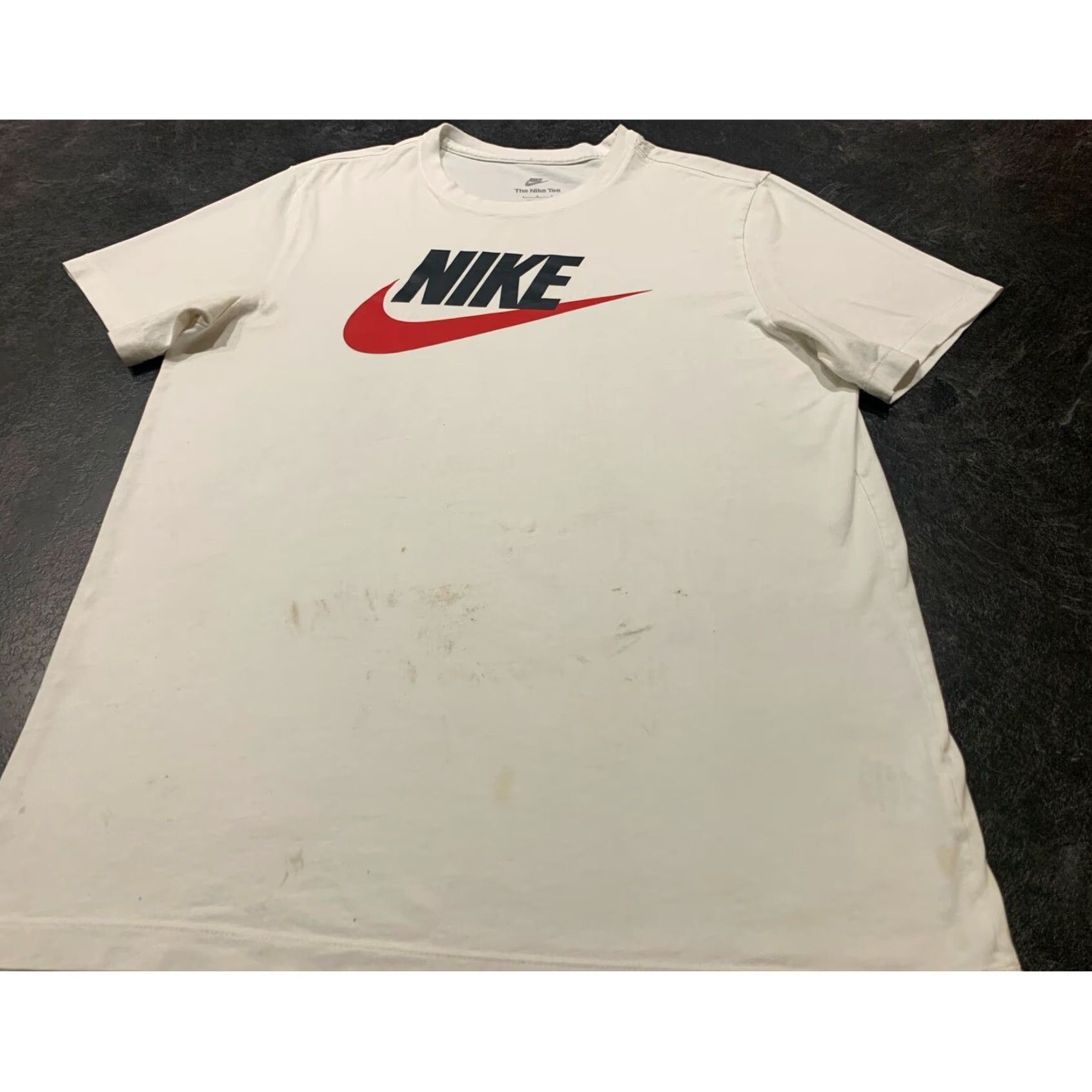Nike Nike T-Shirt Large White Stained Mens Size US L / EU 52-54 / 3 - 3 Thumbnail