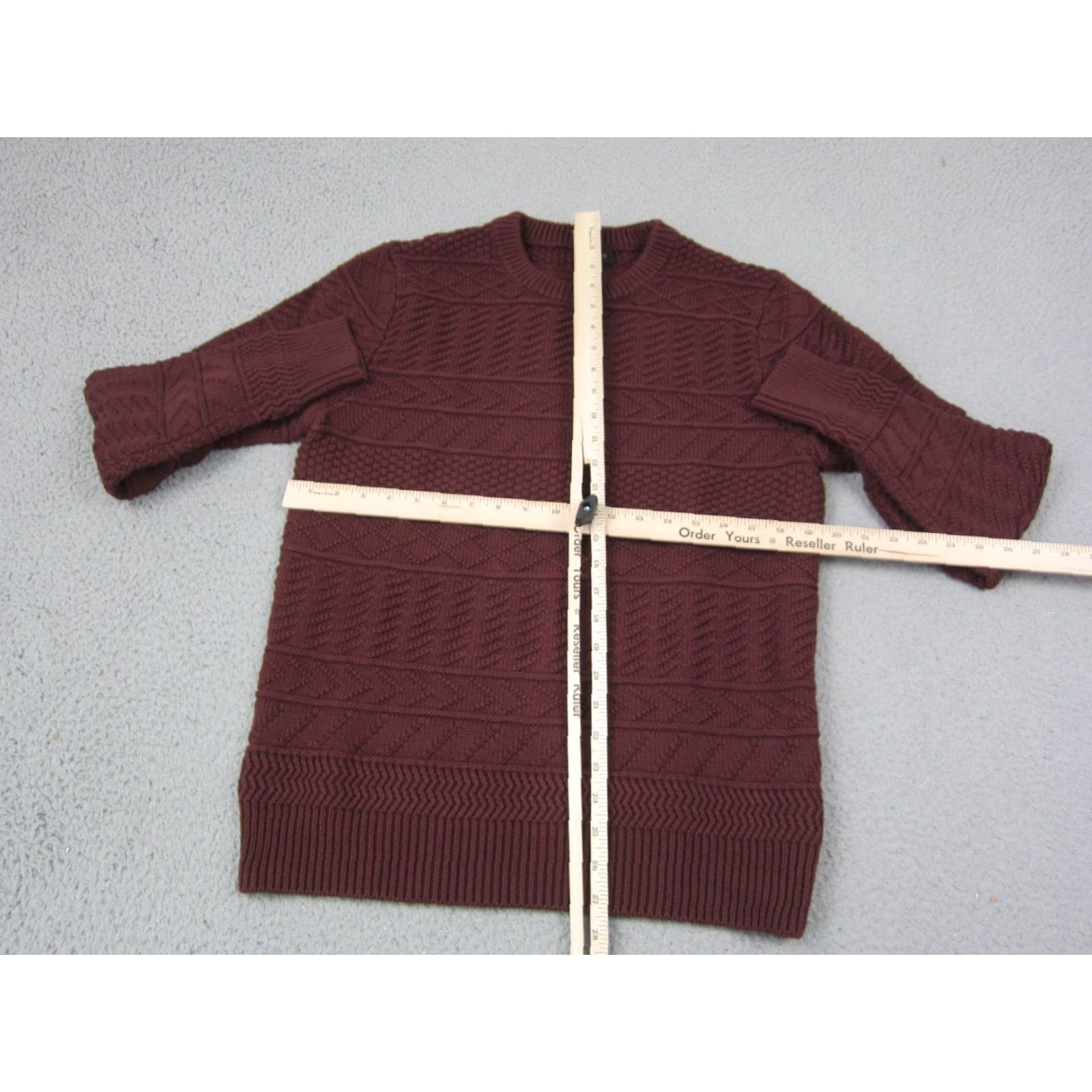 J.Crew J.Crew Sweater Mens Adult Medium Red Cotton Knit Guernsey Stitch Pullover Crew Neck Long Sleeve Regular Fit Classic Outdoor Preppy Logo Vintage No Size US M / EU 48-50 / 2 - 7 Thumbnail