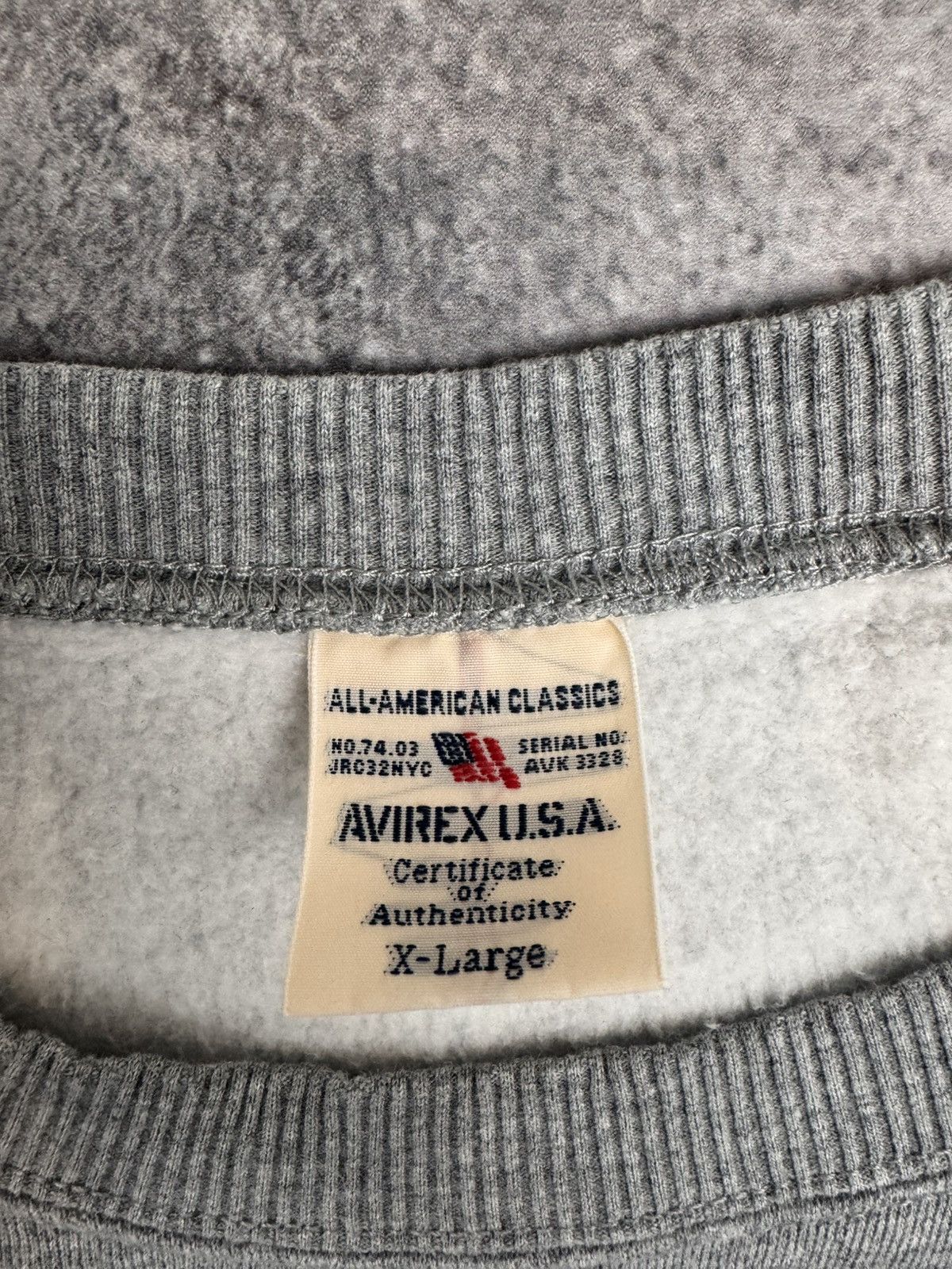 Avirex Avirex Men Sweatshirt Grey With Size XL Size US XL / EU 56 / 4 - 3 Thumbnail
