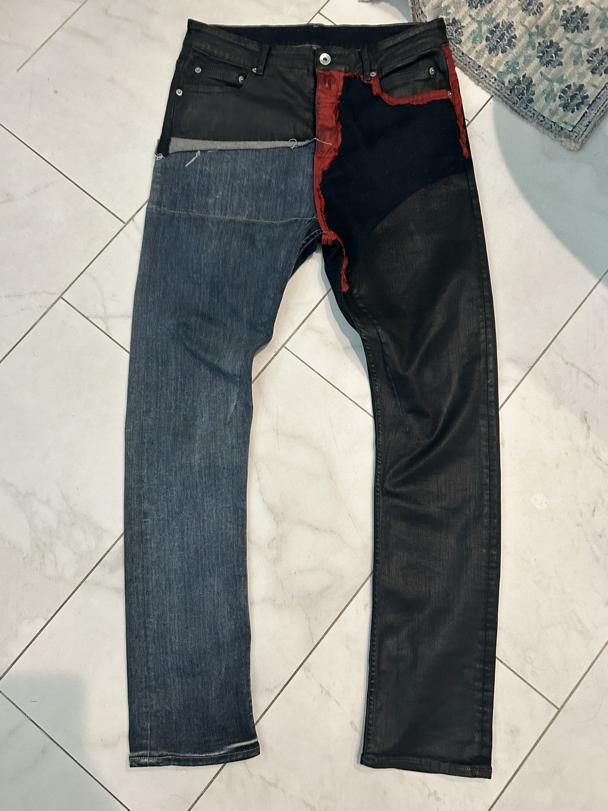 Rick Owens Rick Owens fw19 “Babel” split detriot cut Size US 32 / EU 48 - 1 Thumbnail