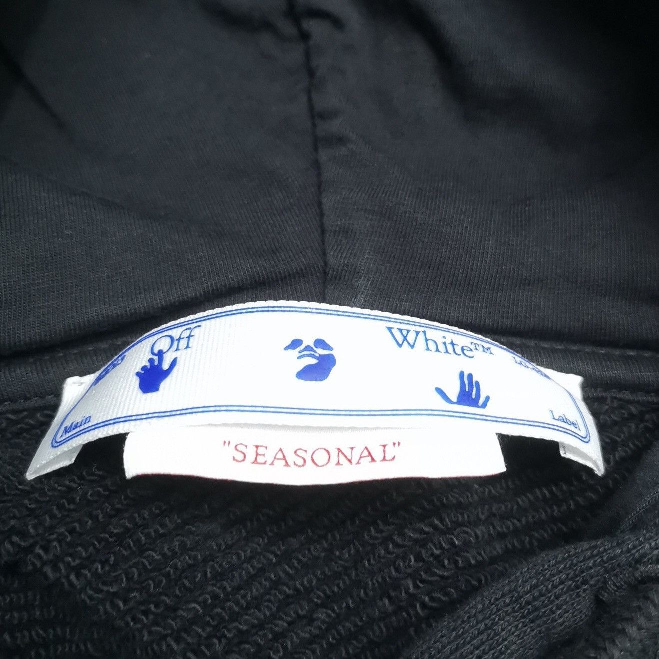 Off-White Off-White Hand-Print Drawstring Hoodie Size S / US 4 / IT 40 - 3 Thumbnail