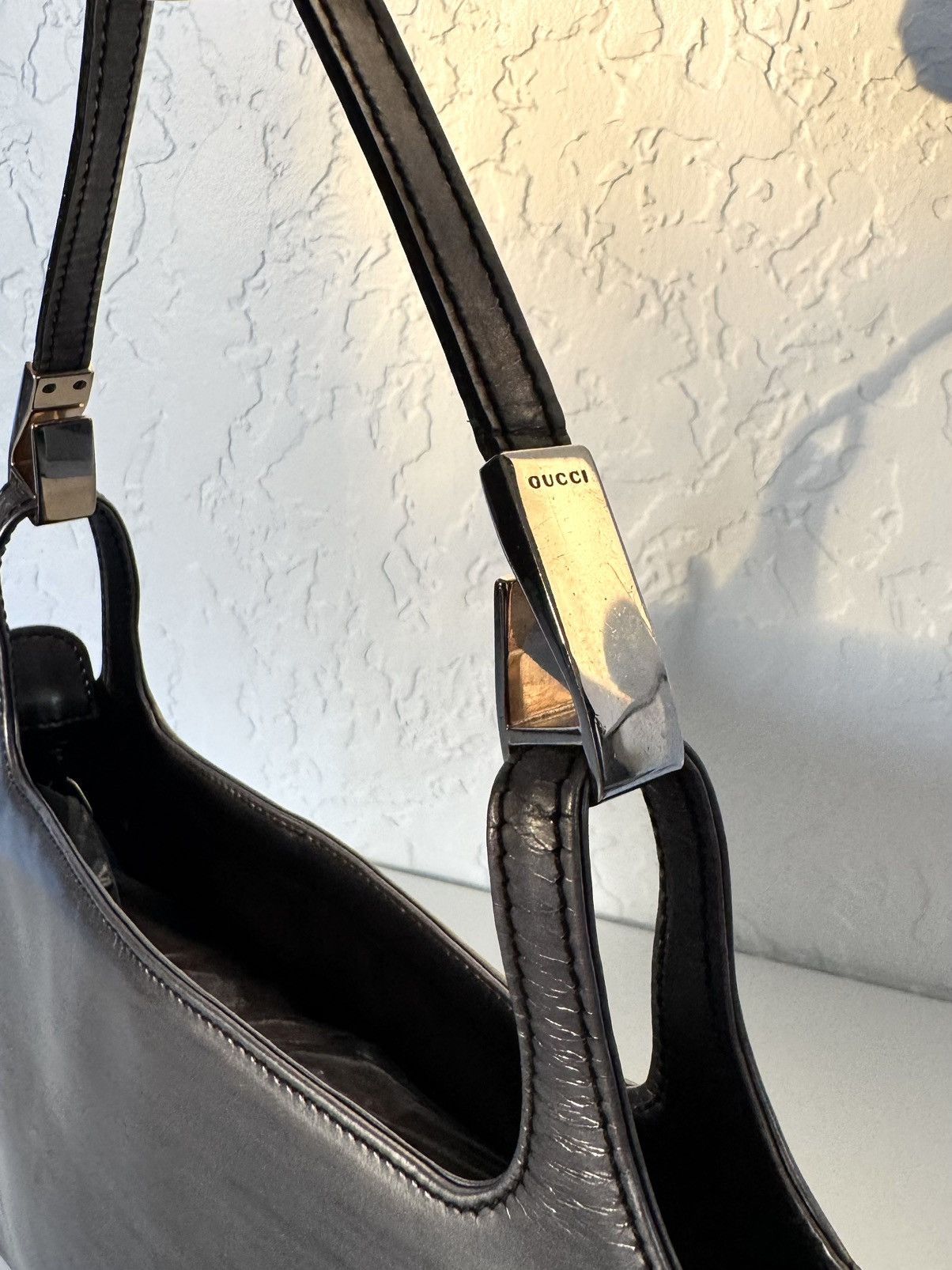 Gucci ★0% TAX★ Y2K GUCCI TOM FOR ERA METALLIC GUNMETAL HANDBAG Size ONE SIZE - 6 Thumbnail